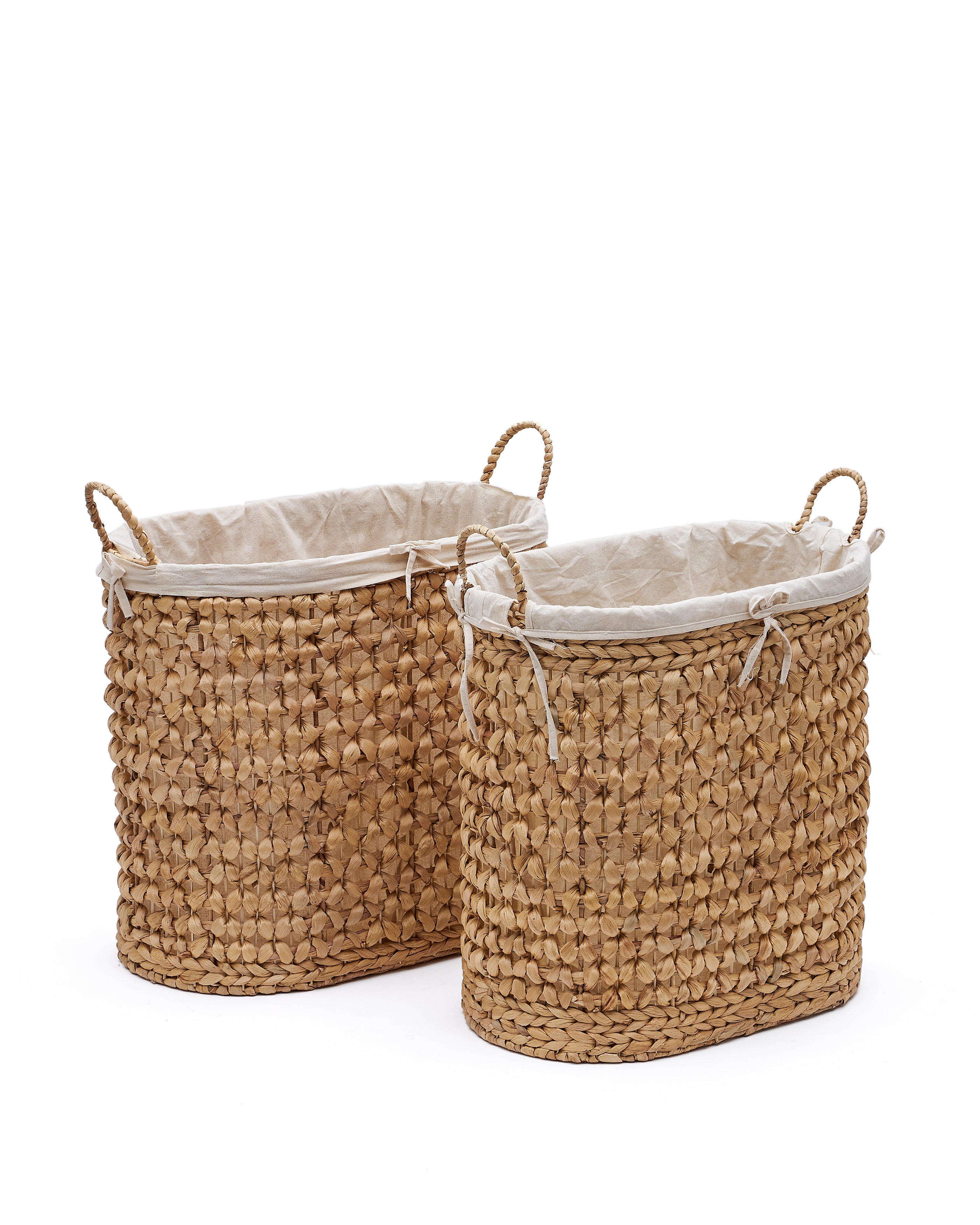 Tressa Set of 2 Natural Fibre Clothes Baskets 50cm / 60cm - Product Image