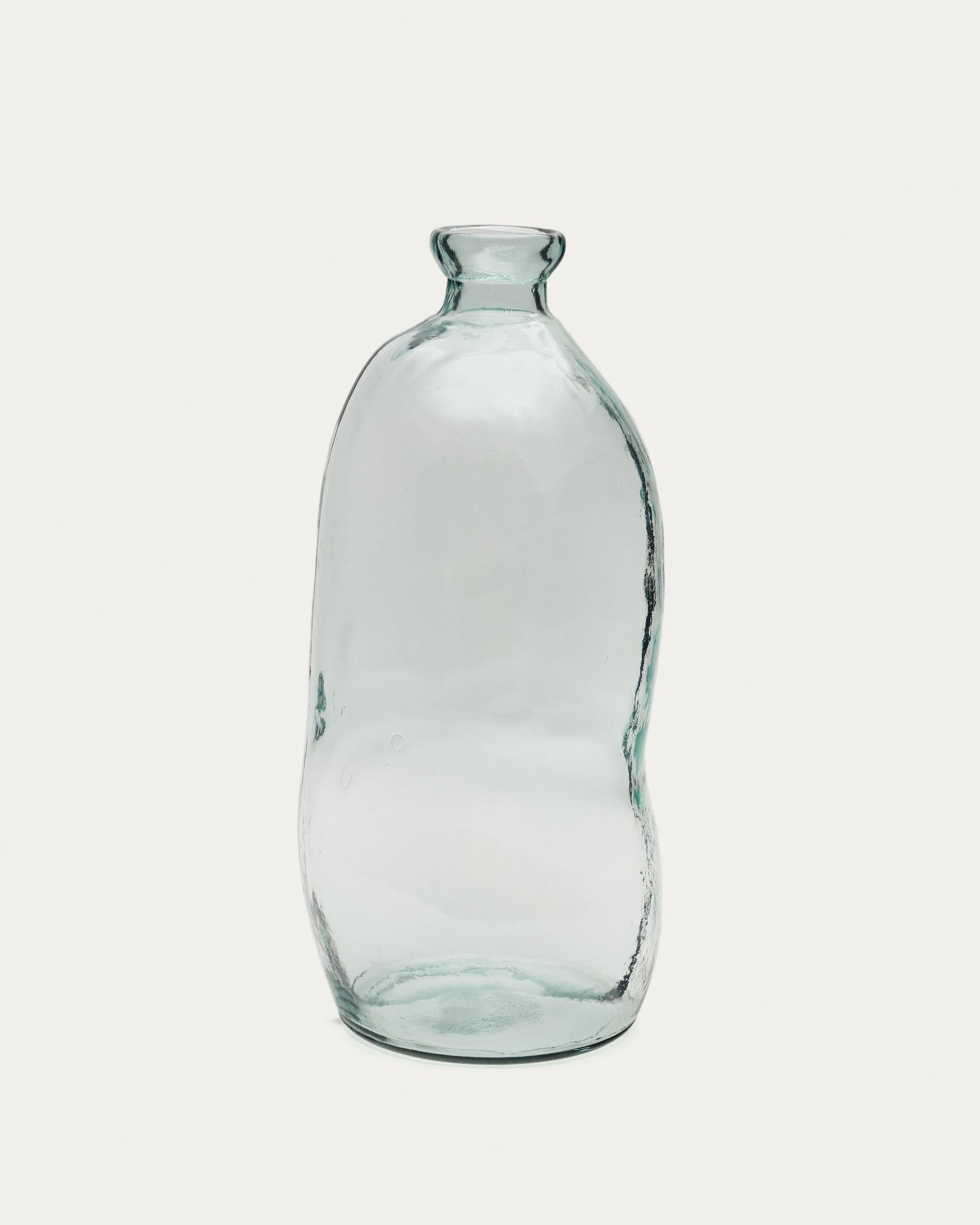 Brenna vase in 100% recycled transparent glass, 73 cm - Product View