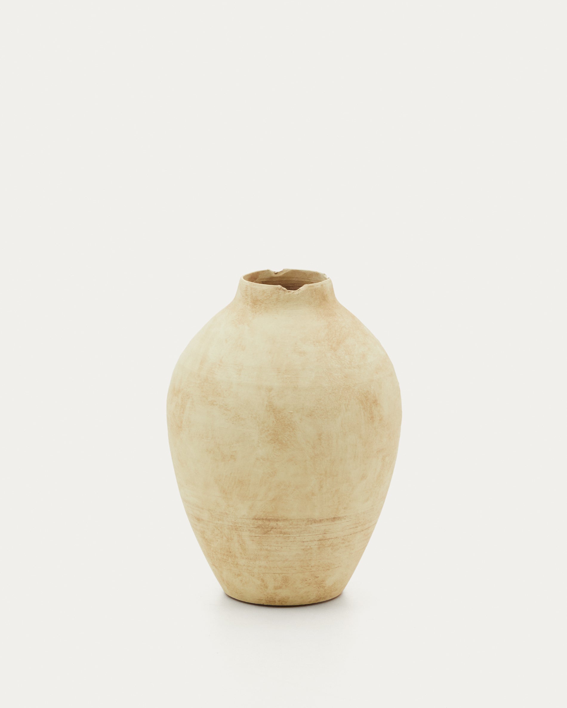 Silbet bézs kerámia váza, 23 cm