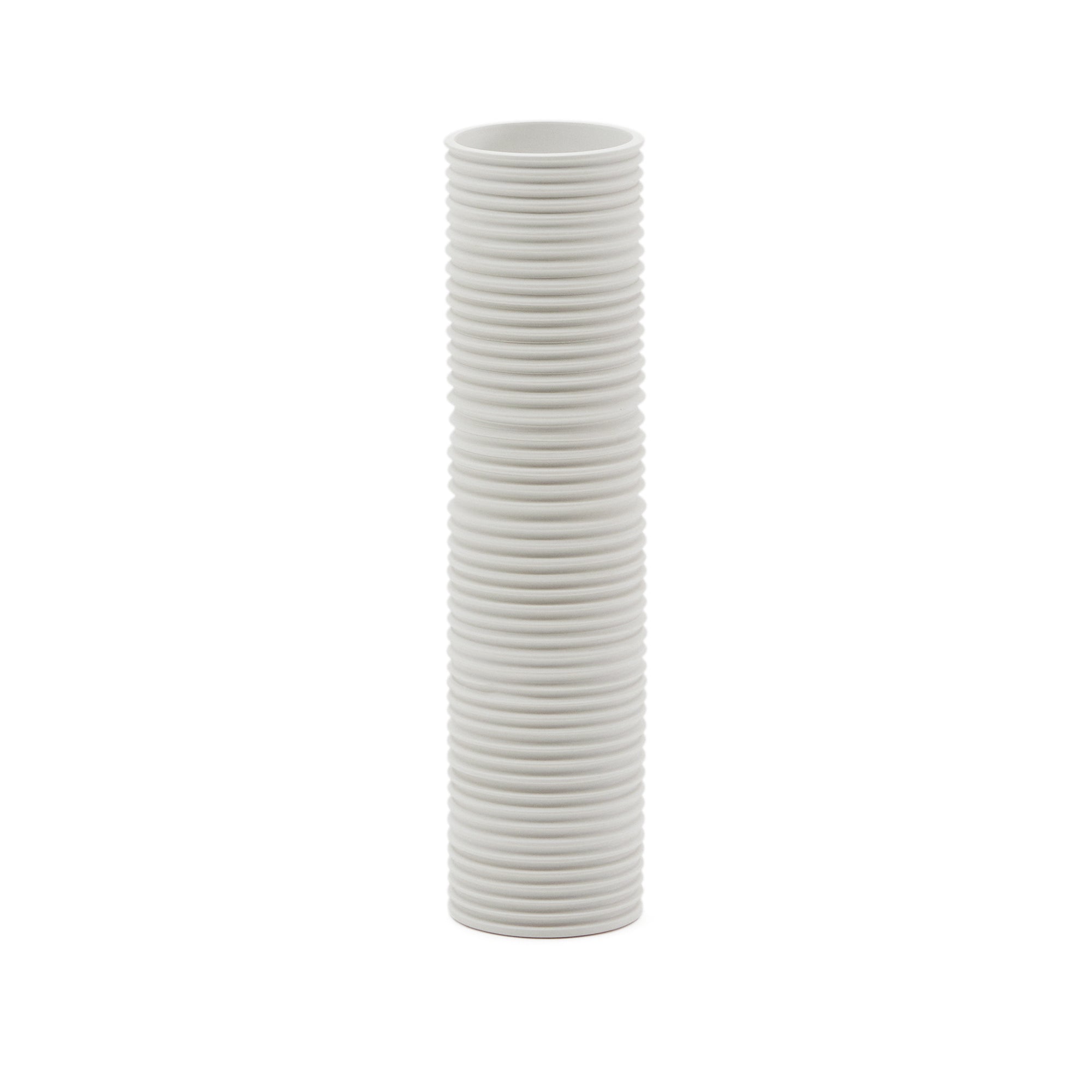 Sibone white ceramic vase, 11 cm