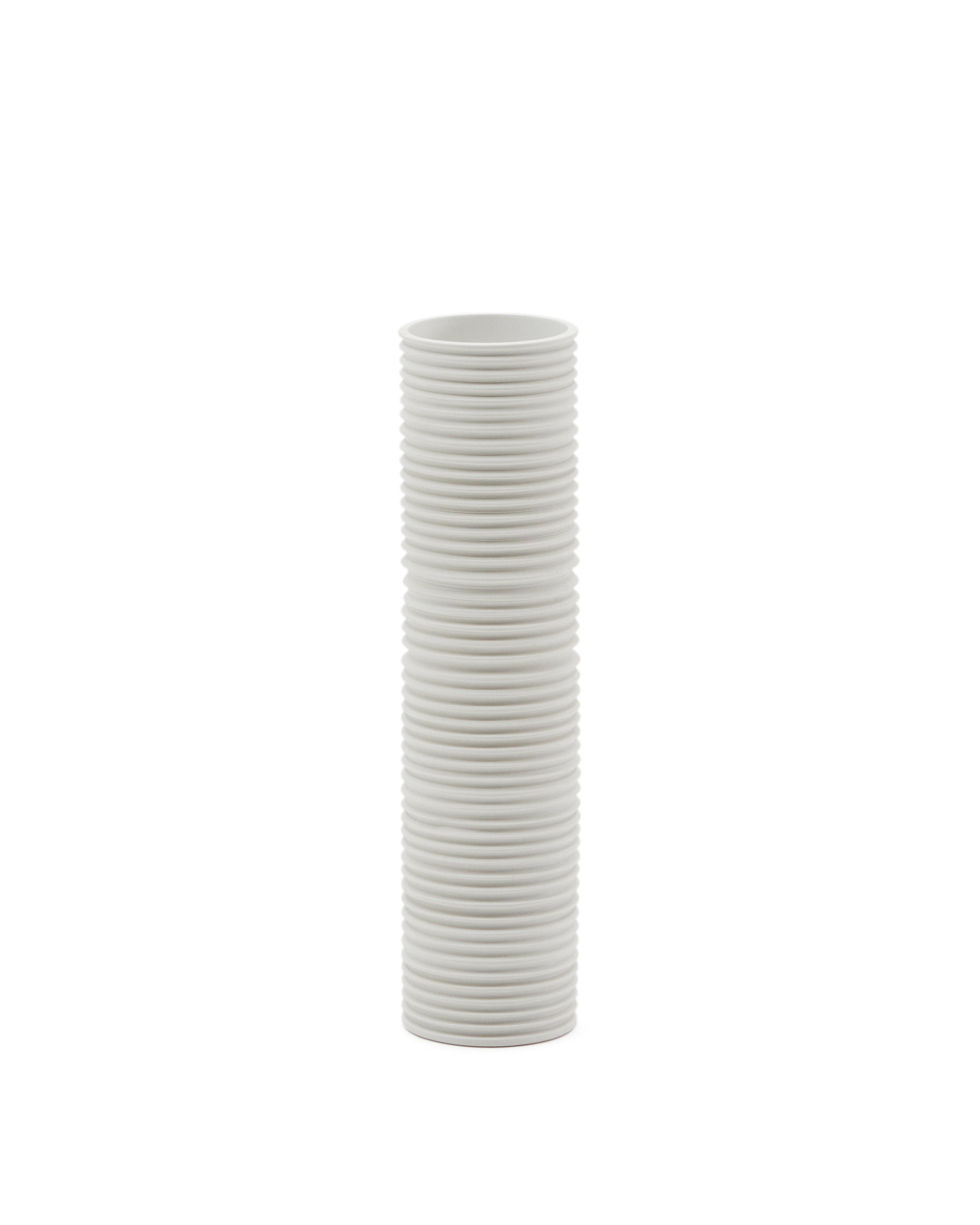 Sibone white ceramic vase, 11 cm - Product Image