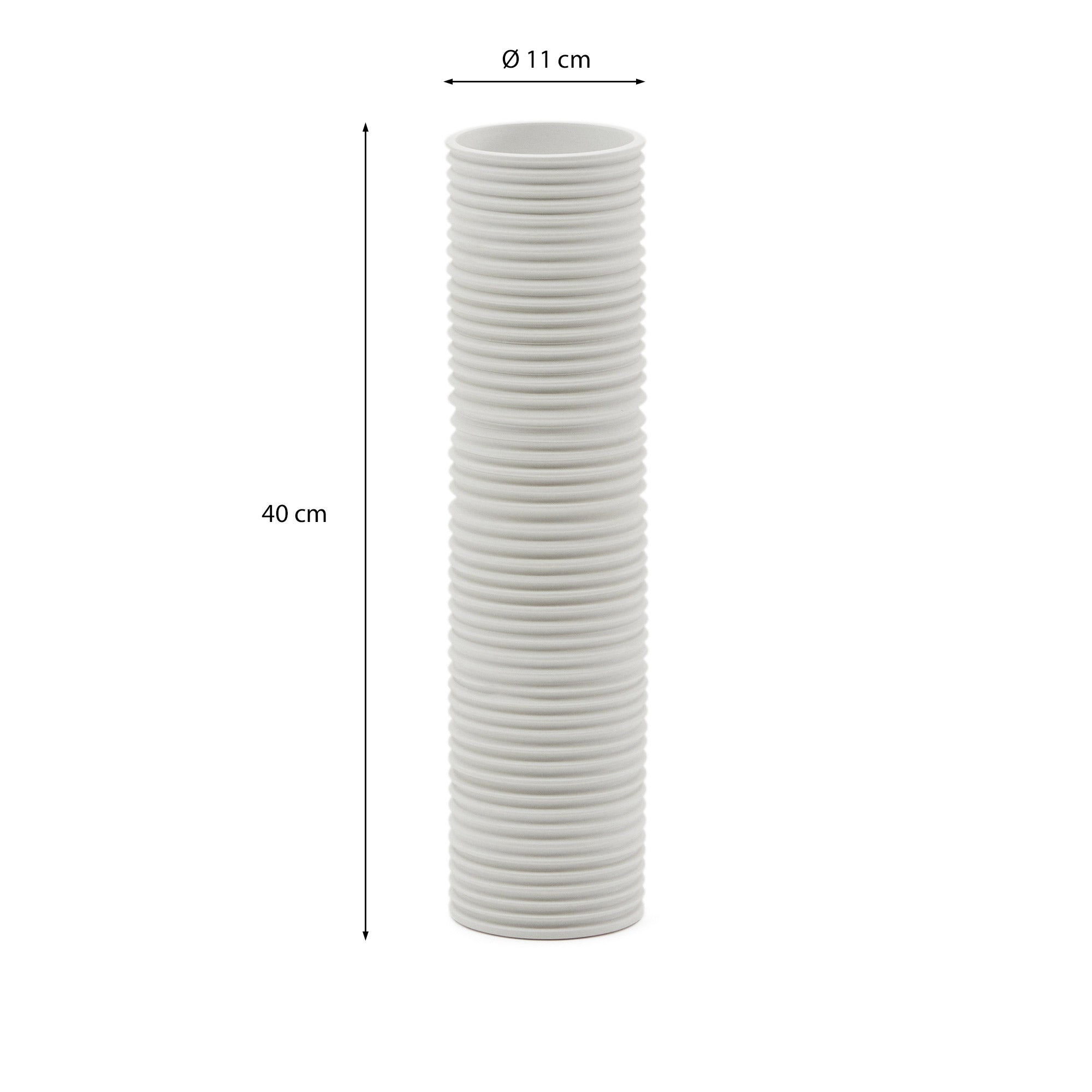 Sibone white ceramic vase, 11 cm - Measurements