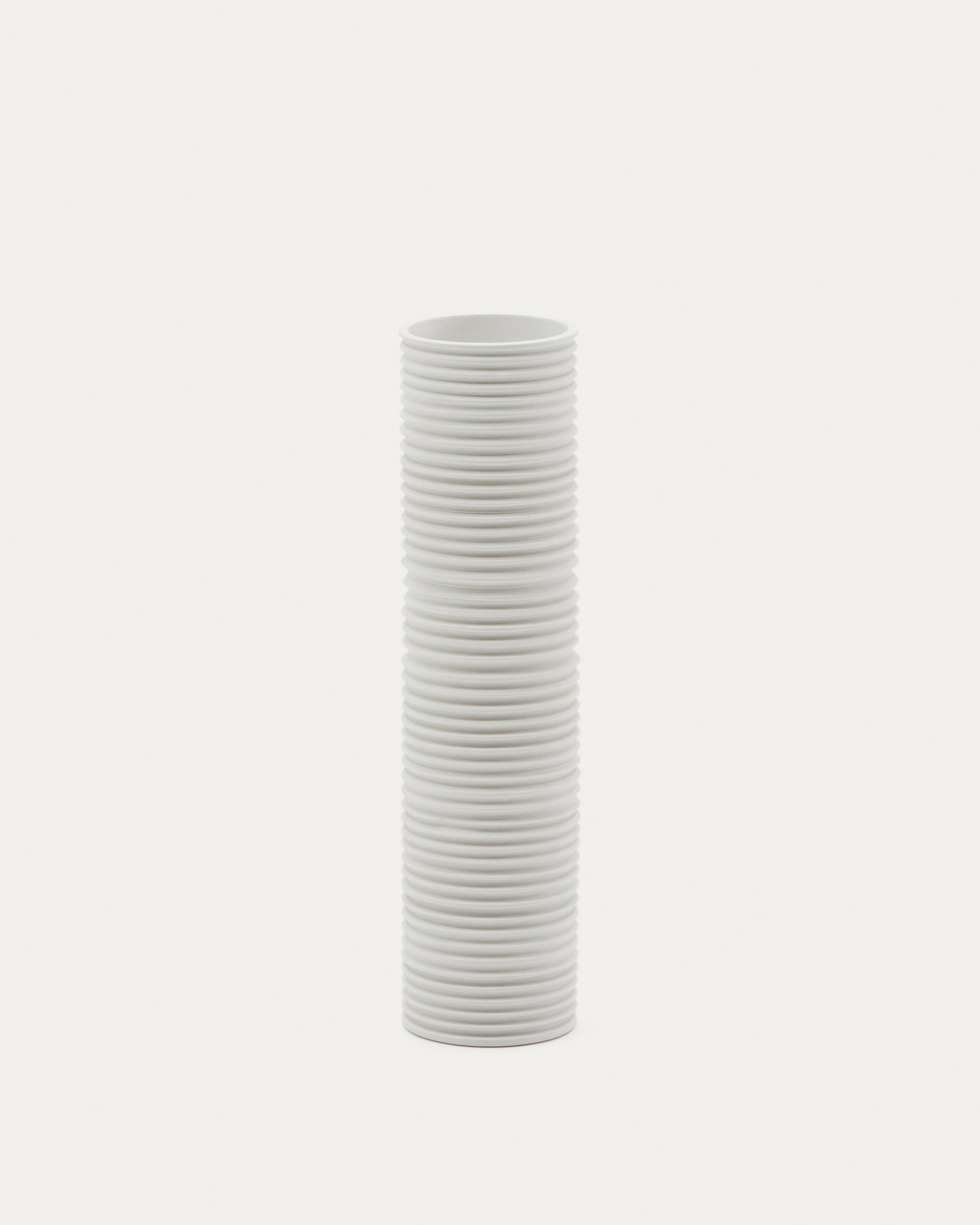 Sibone white ceramic vase, 11 cm