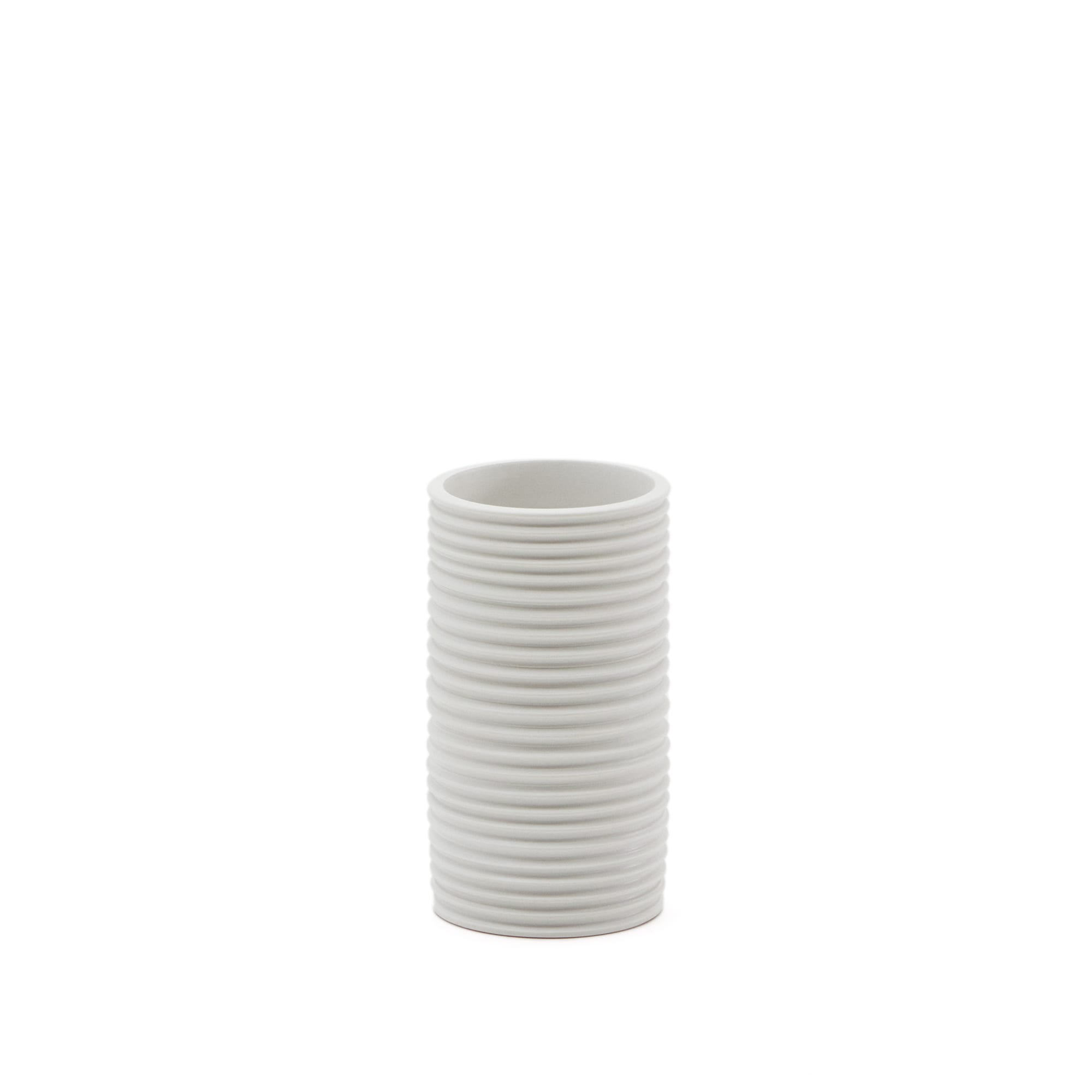 Sibone fehér kerámia váza, 13 cm