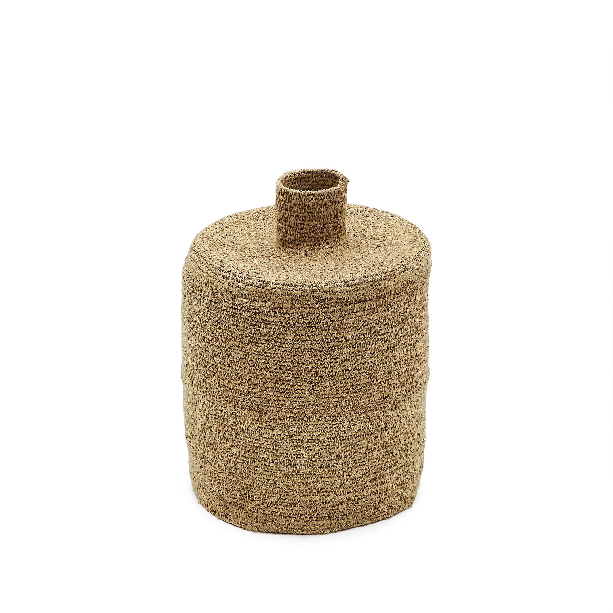 Salinas vase made of natural fibers with a natural finish, 30 cm