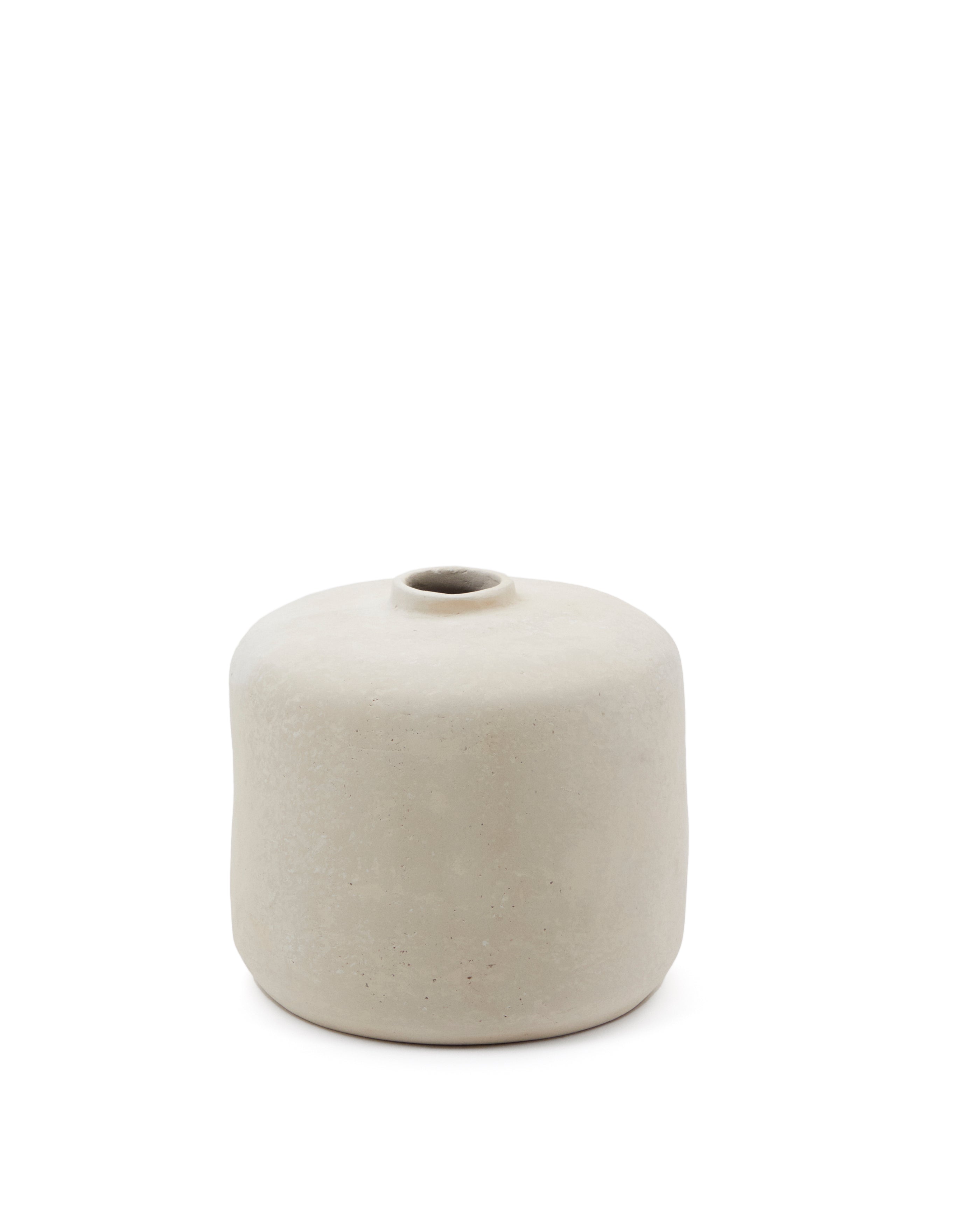 Serina papier mâché vase in white 36.5 cm - Product Image