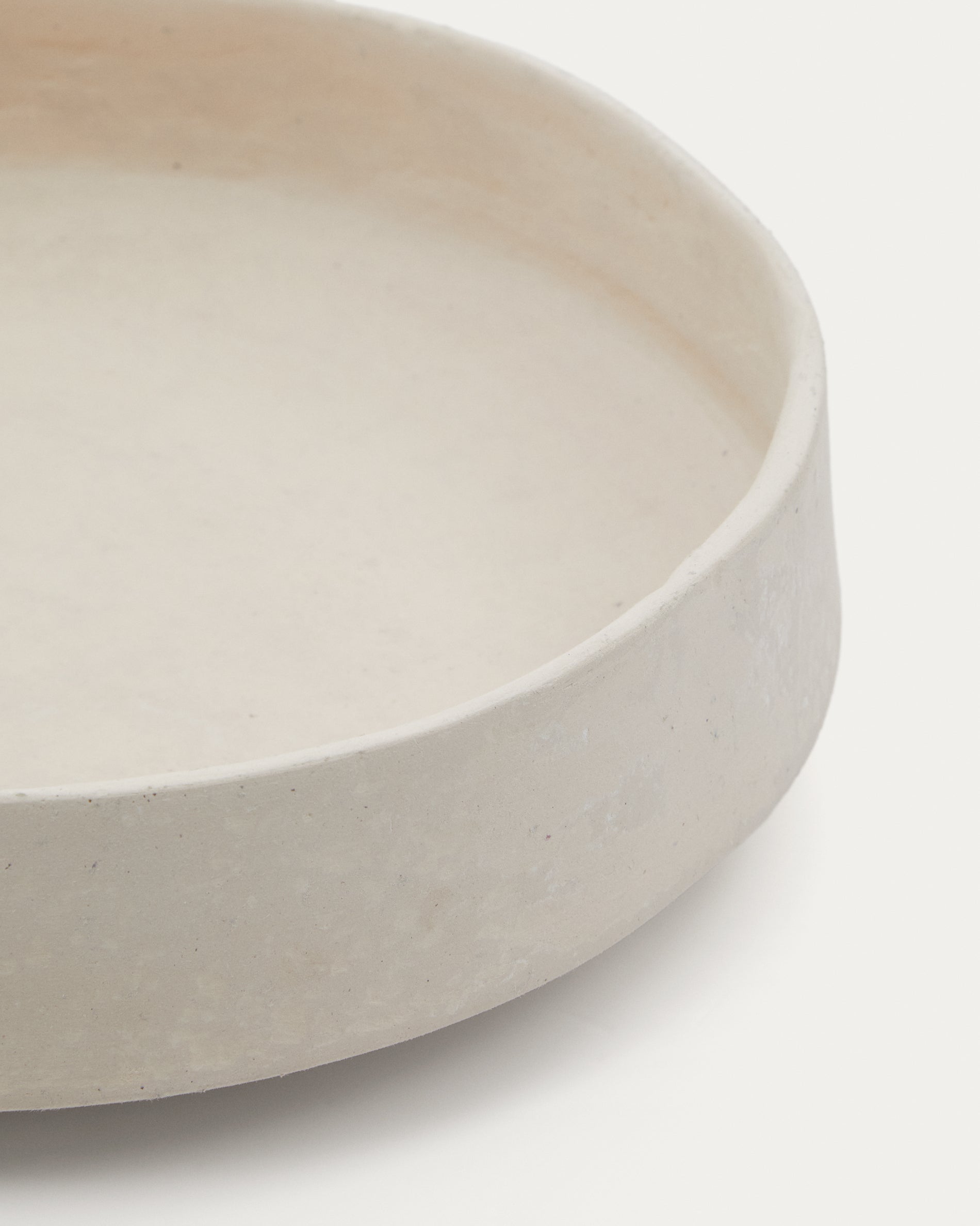 Saita large decorative bowl made of white paper mache 40 cm