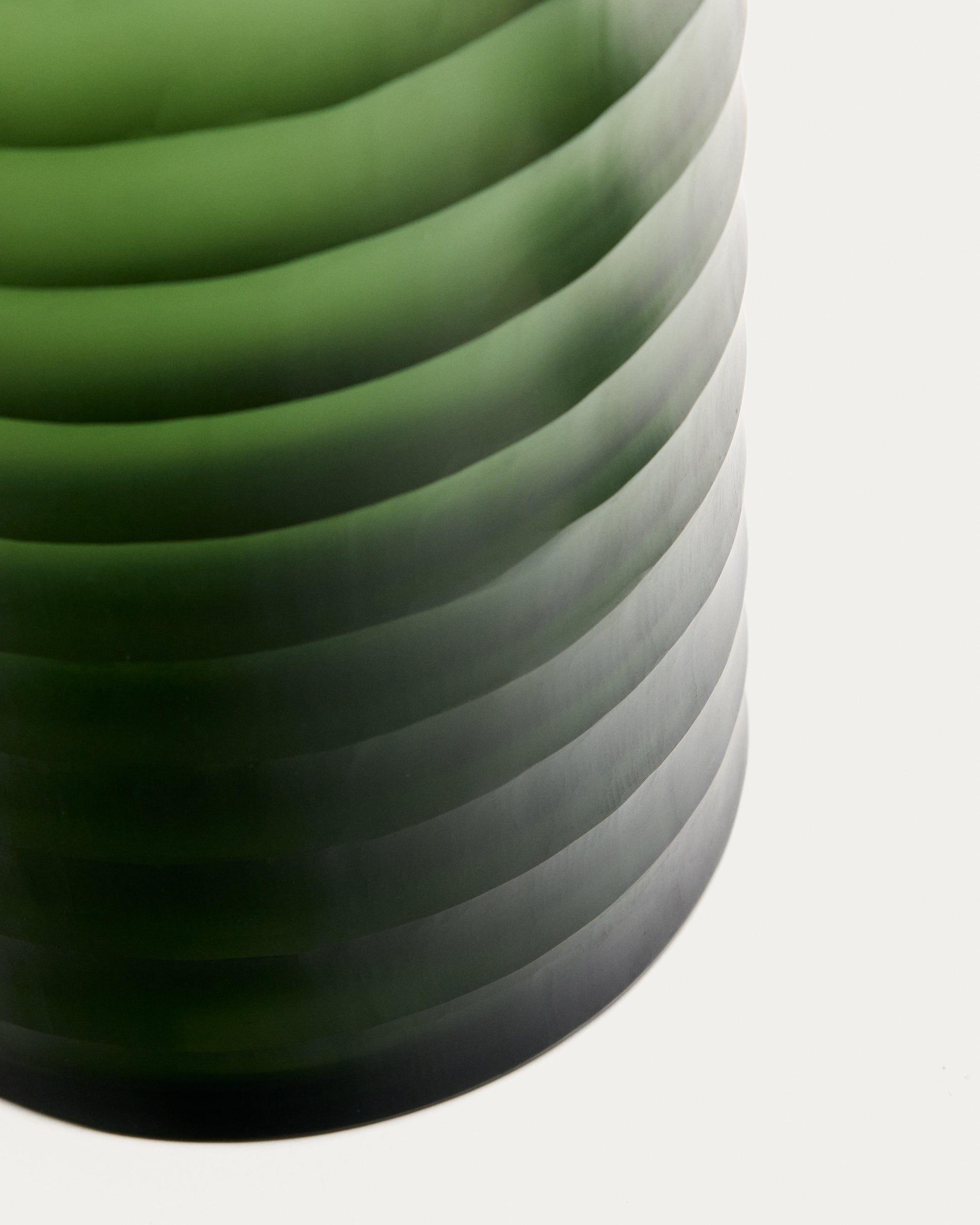 Bunce green, recycled-glass vase, 25 cm - Detail