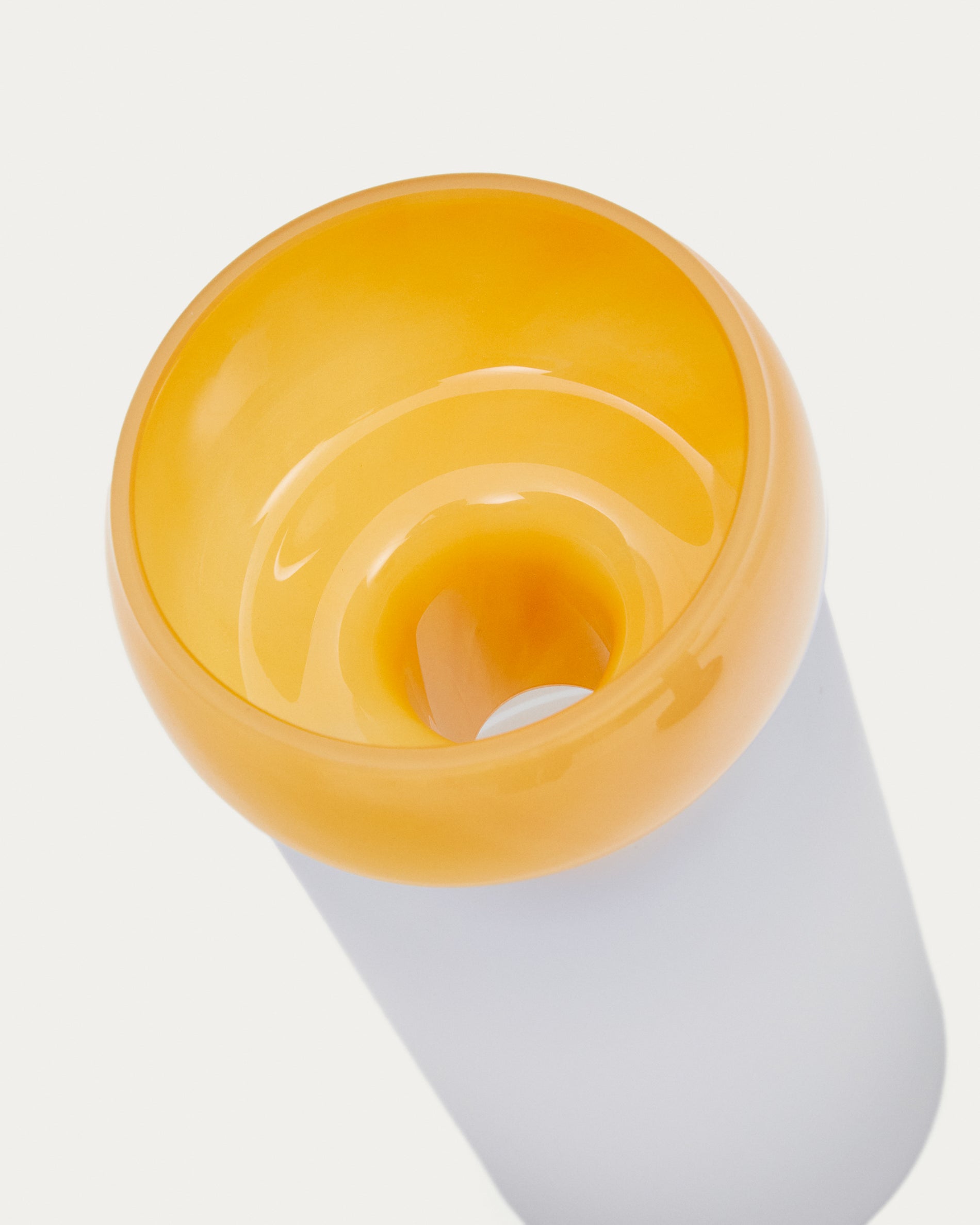 Kelse transparent and orange glass vase, 30.5 cm - Detail