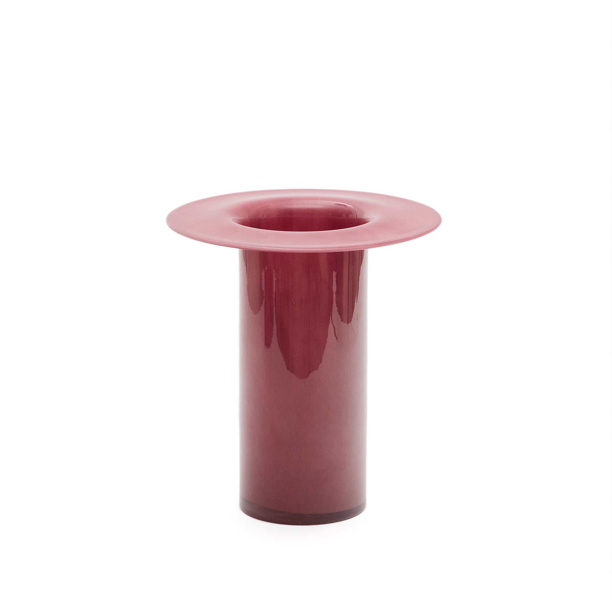 Kelse pink glass vase, 28 cm - Product Image