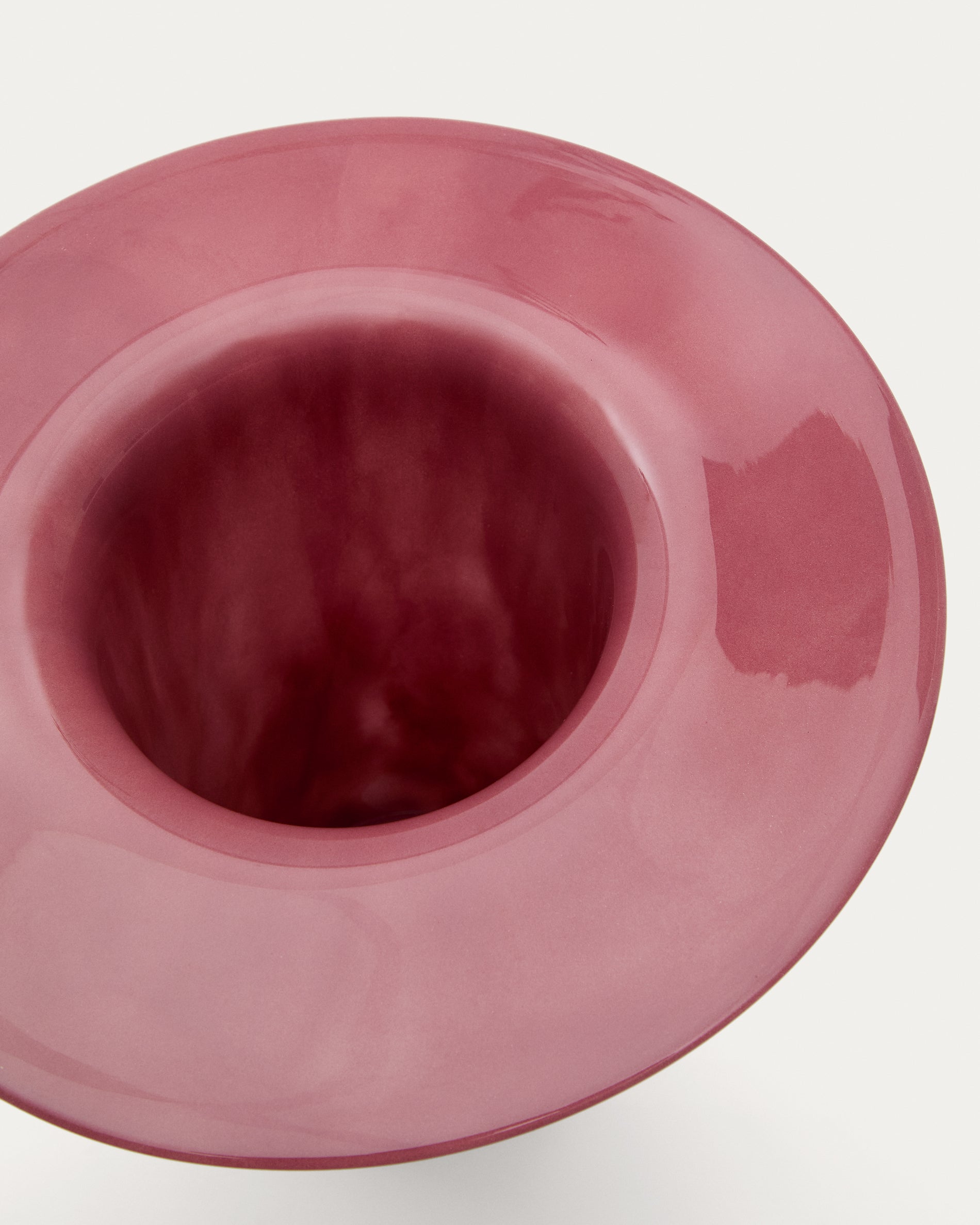 Kelse pink glass vase, 28 cm - Detail