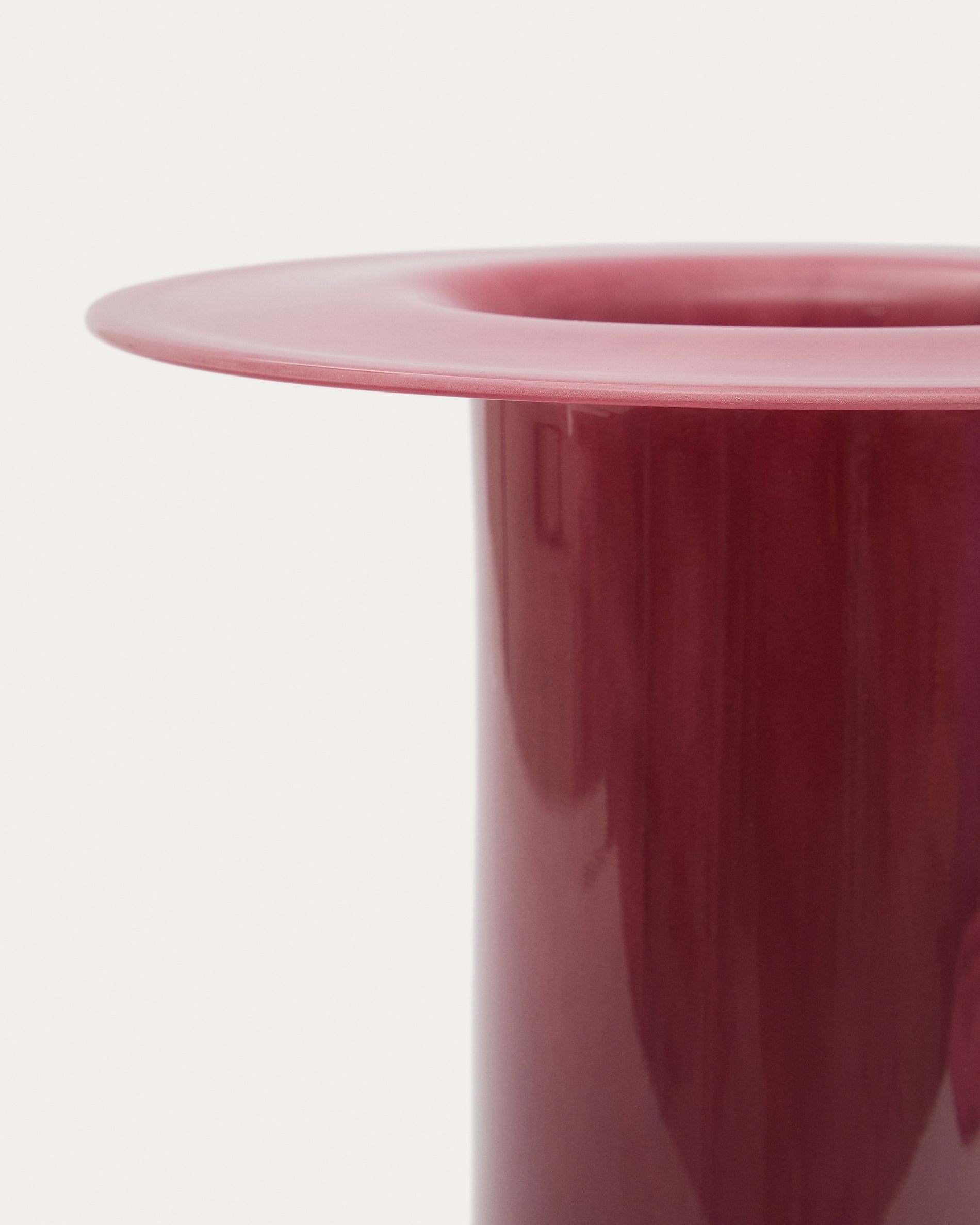 Kelse pink glass vase, 28 cm - Detail