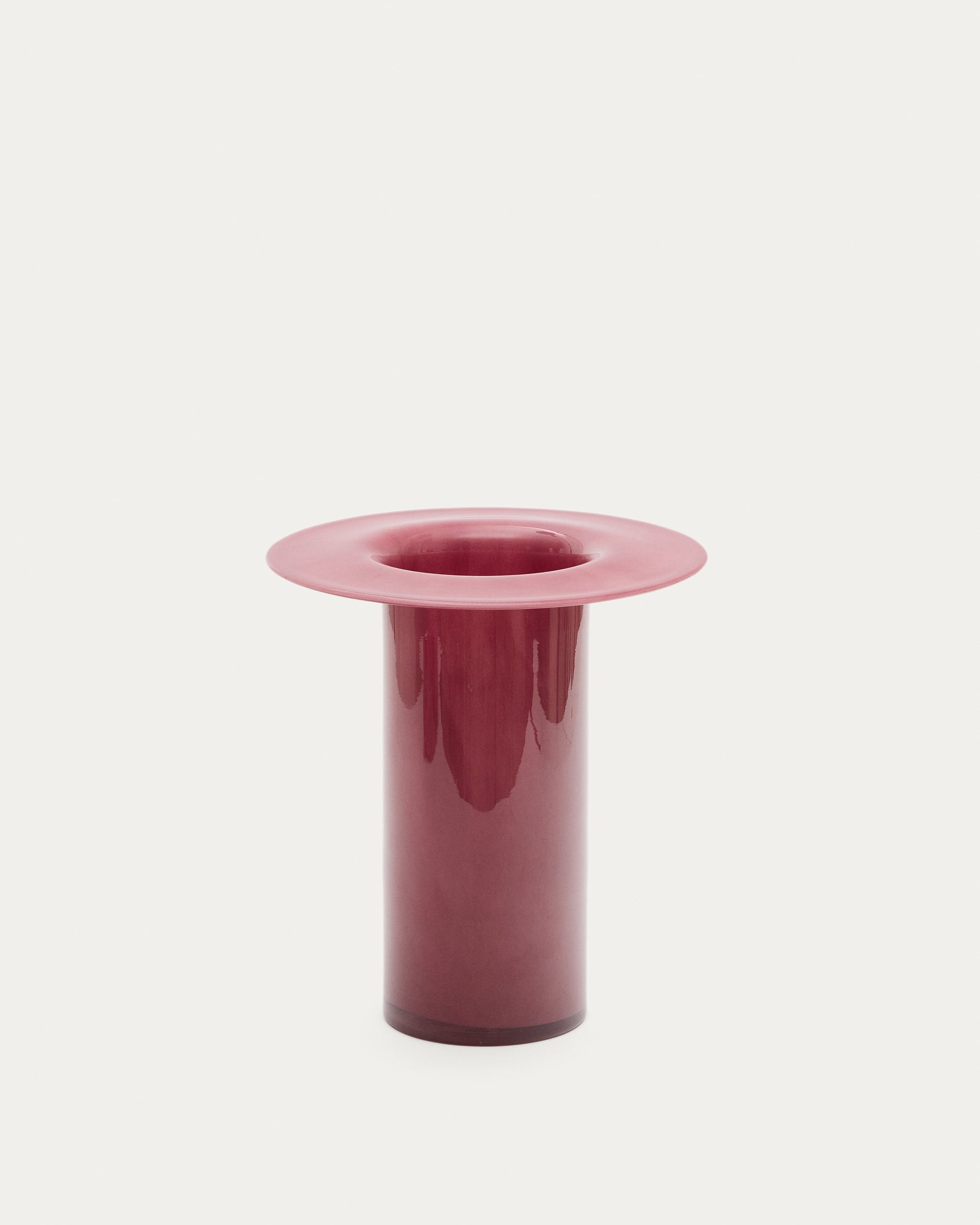 Kelse pink glass vase, 28 cm - Product View