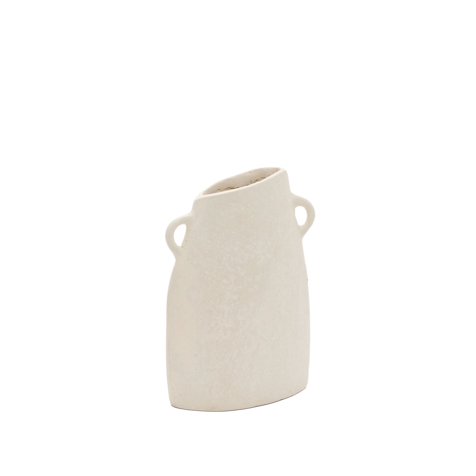 Neti white, papier mâché vase, 27 cm - Product Image