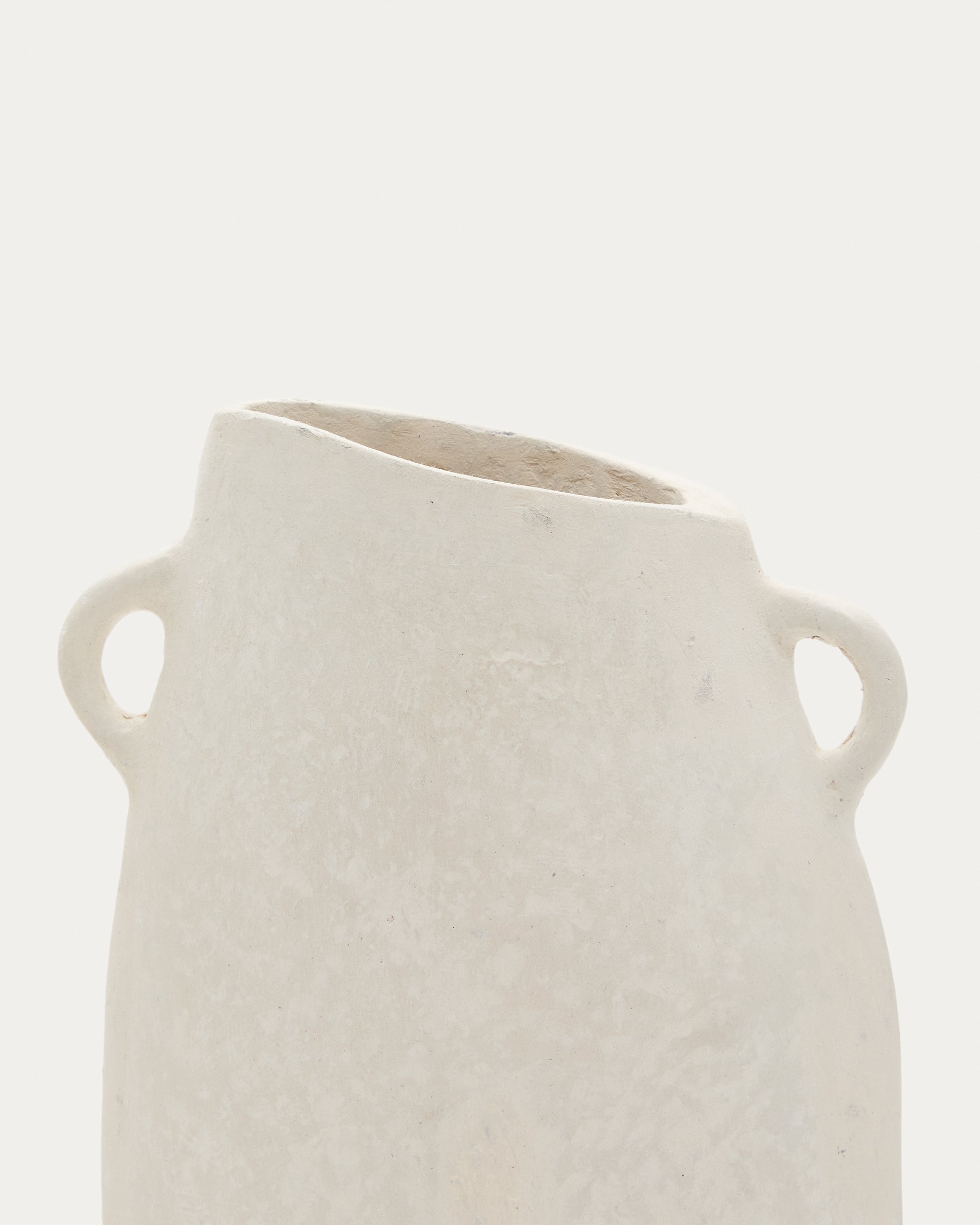 Neti white, papier mâché vase, 27 cm - Detail