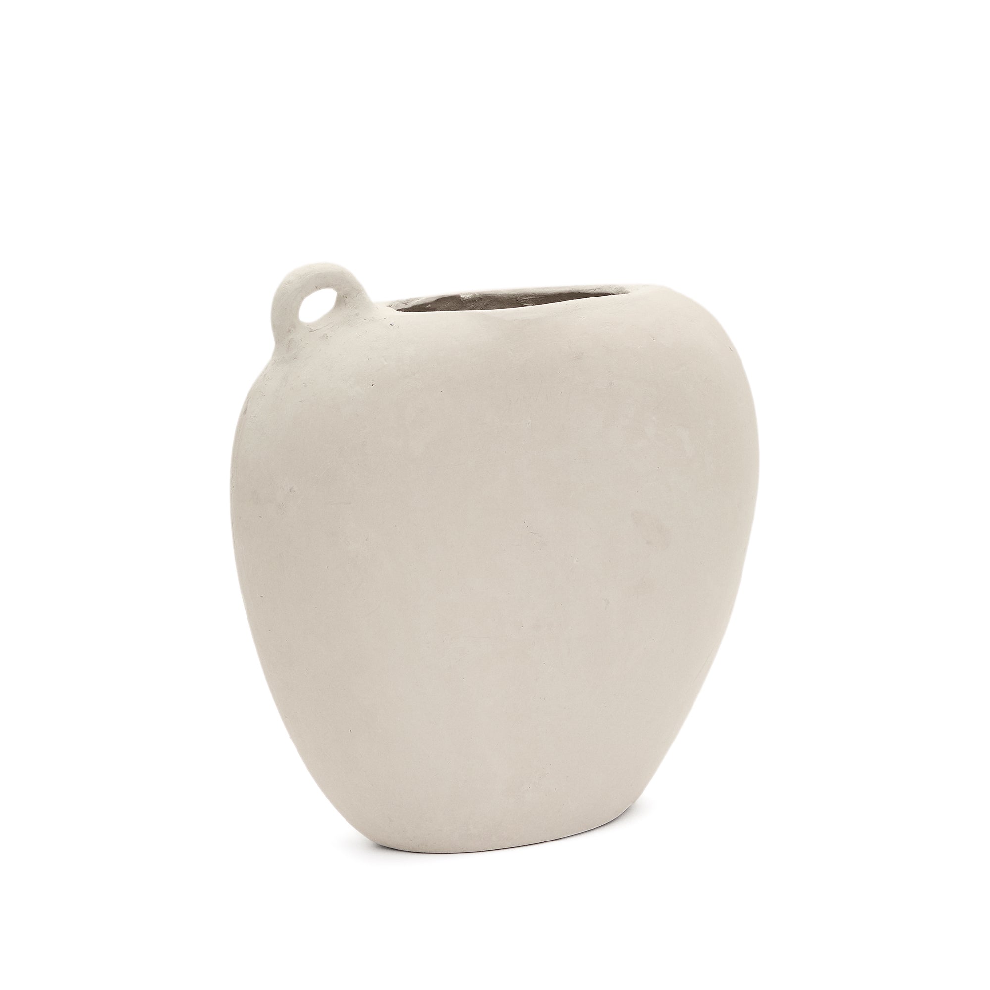 Neti white, papier mâché vase, 37 cm - Product Image