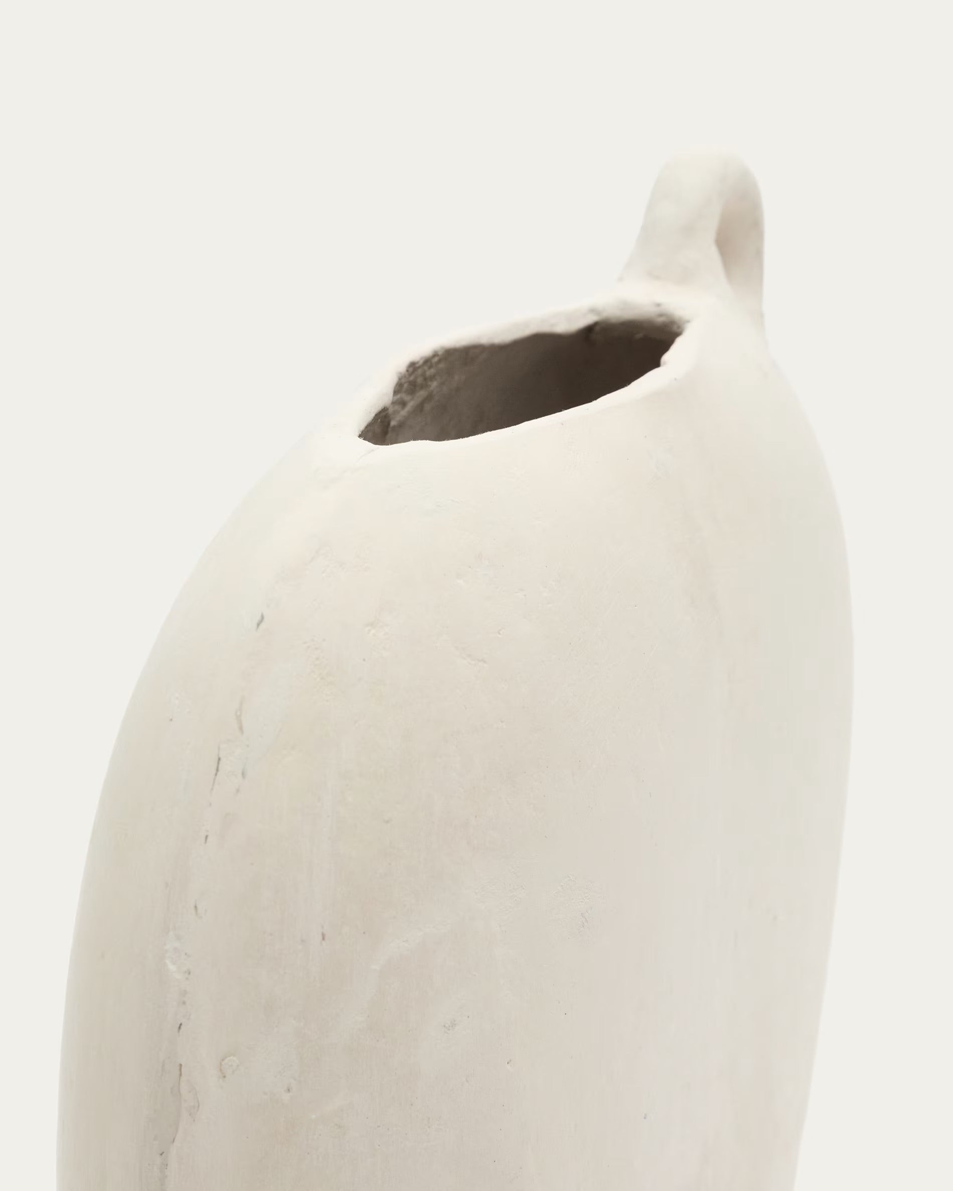 Neti white papier-mâché vase, 37 cm