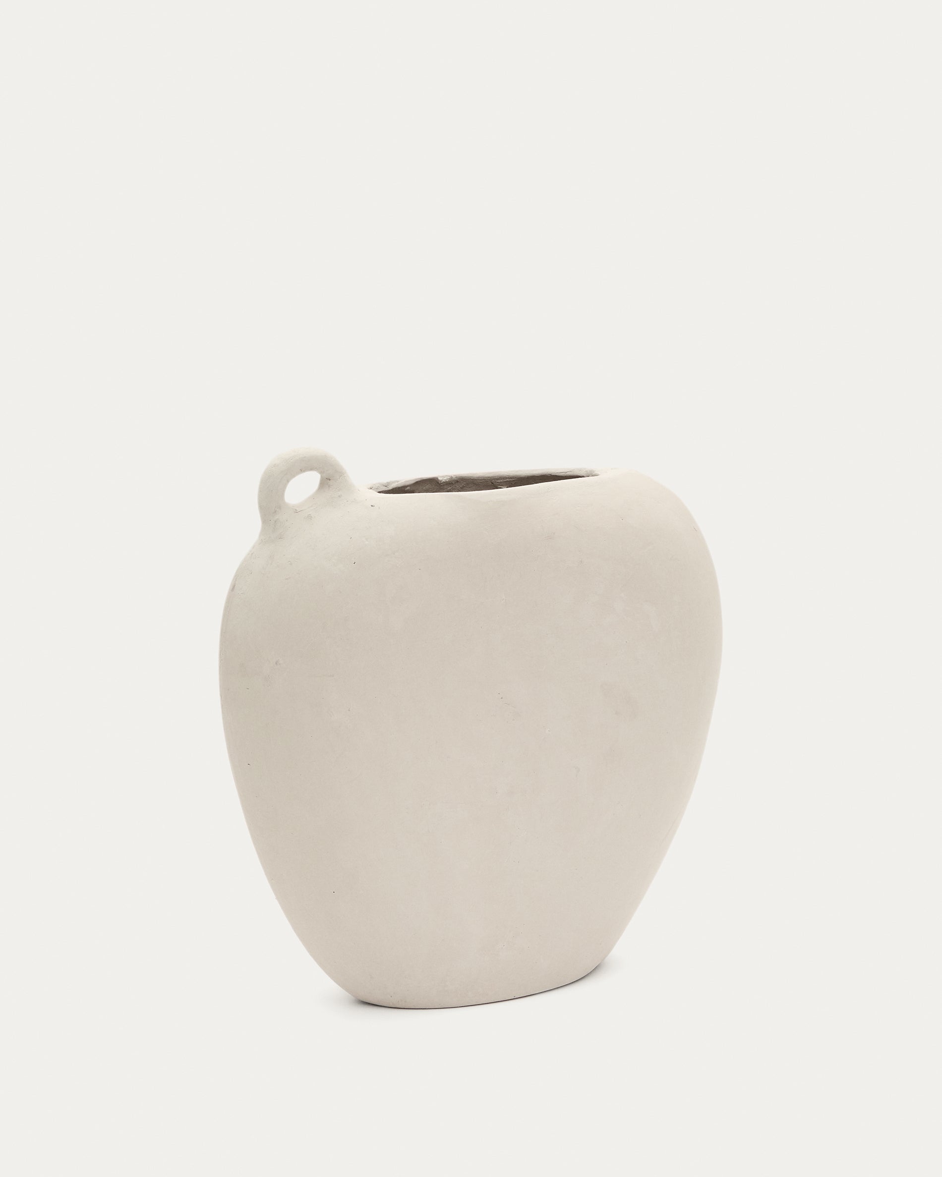 Neti white, papier mâché vase, 37 cm - Product View