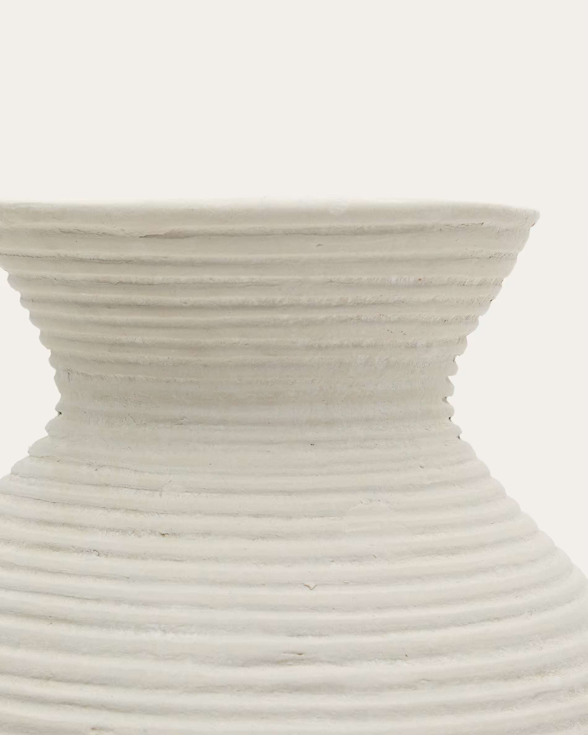 Pria white, papier mache vase, 51 cm.