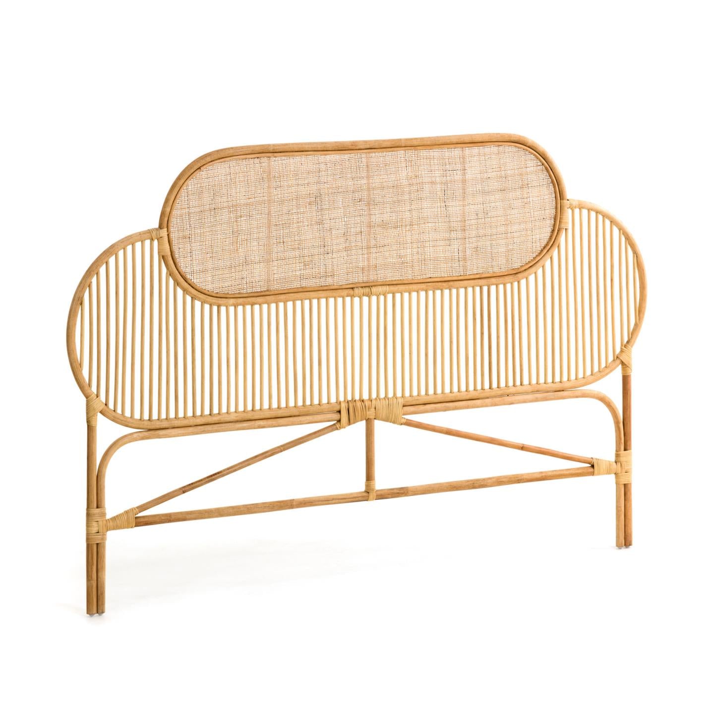 Lalita rattan headboard with a natural finish, for 160 cm beds - Product Image