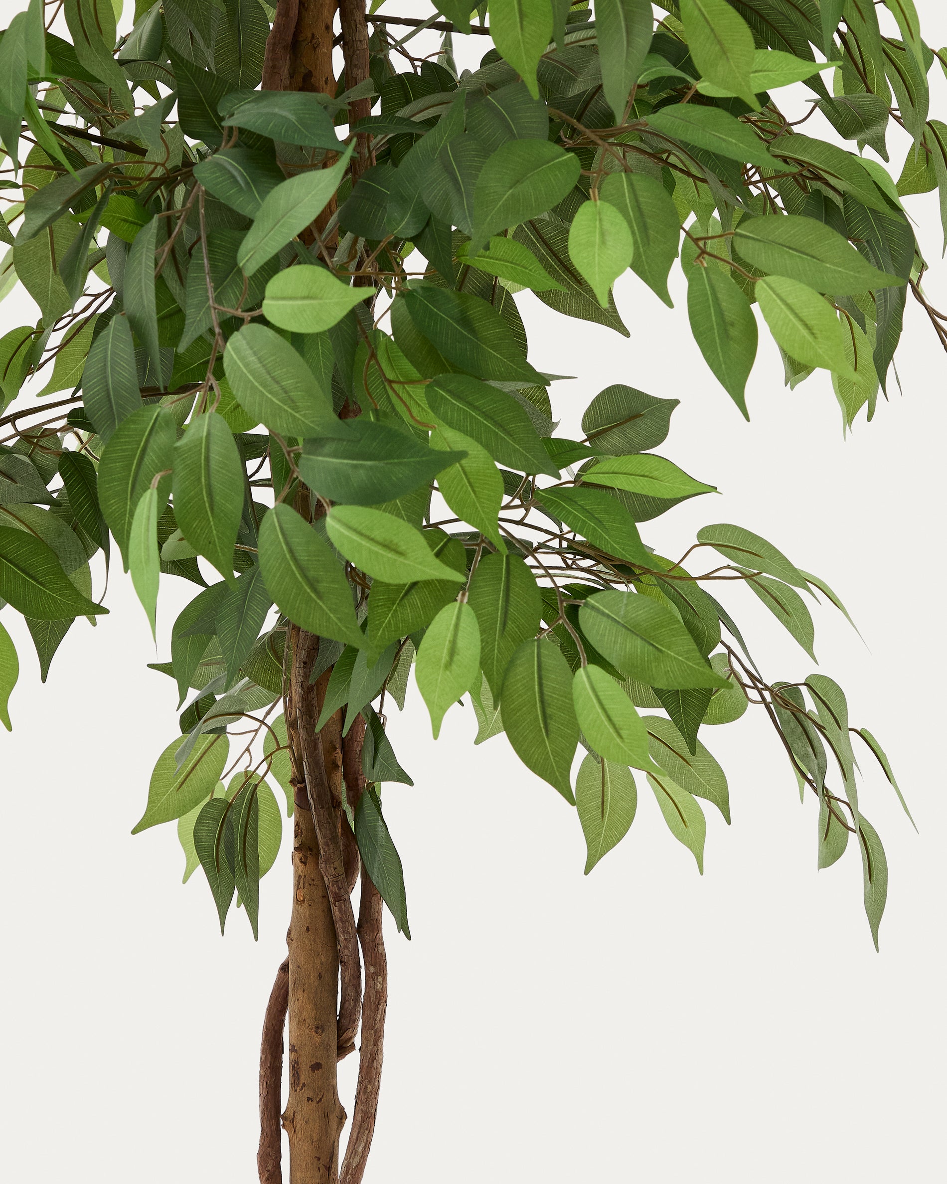 Artificial Ficus tree in black pot 180 cm - Detail