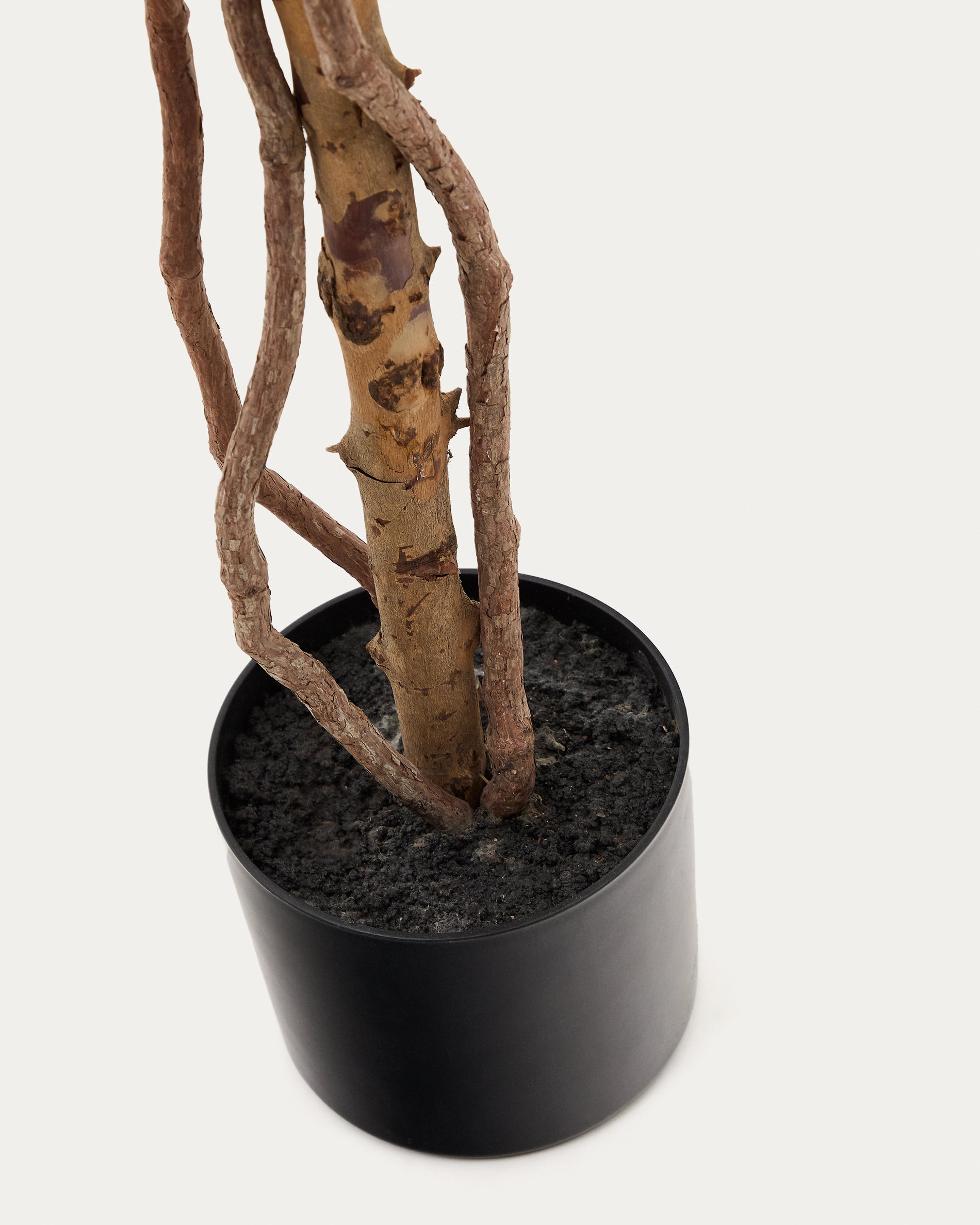 Artificial Ficus tree in black pot 180 cm - Detail