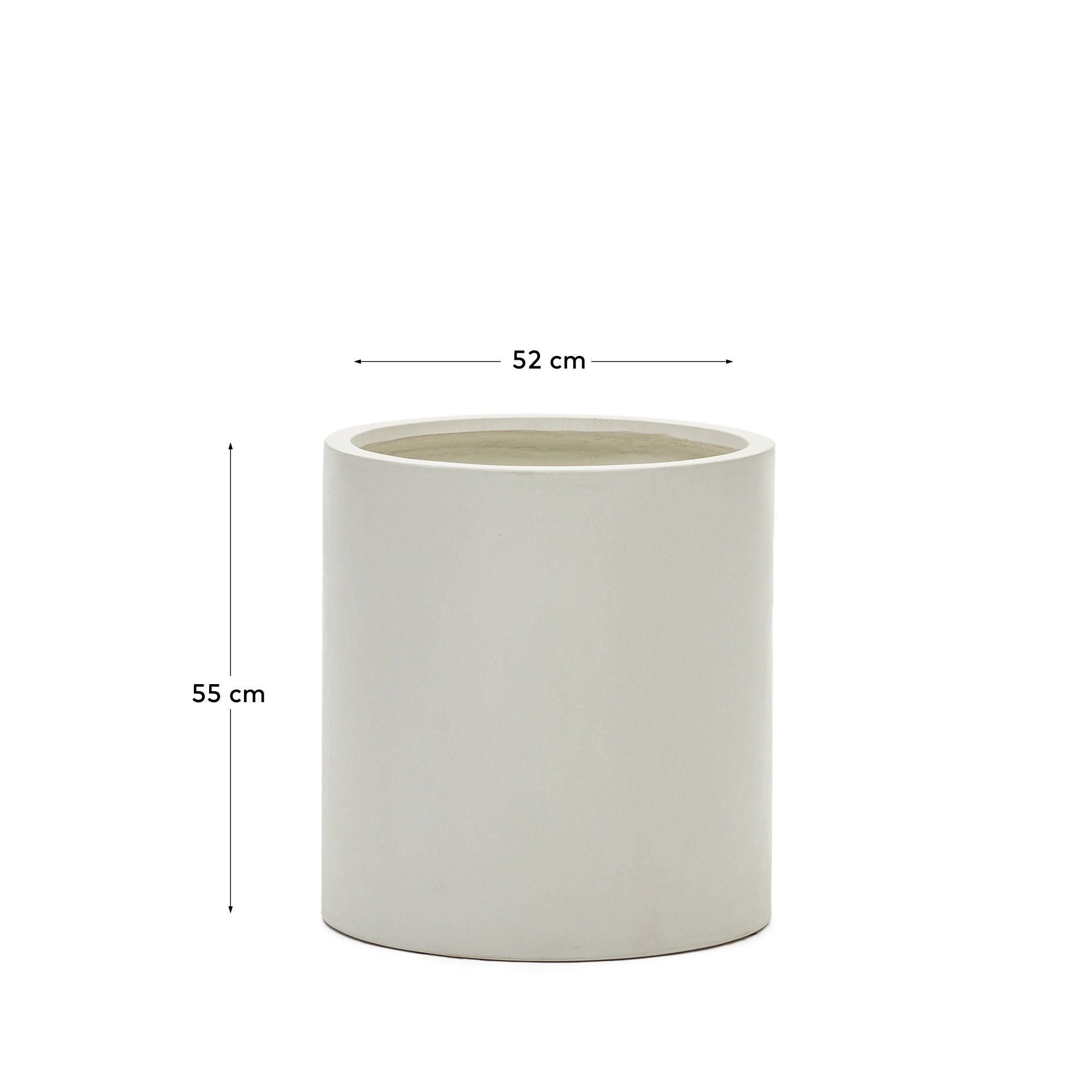 Aiguablava plant pot in white cement, Ø 52 cm - Measurements