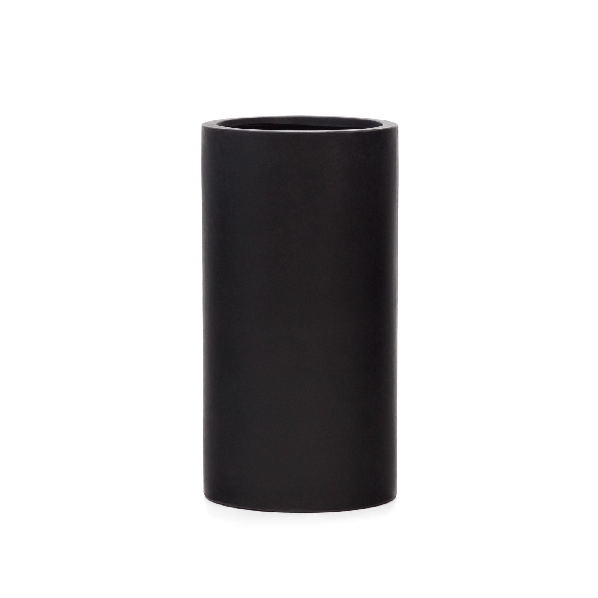 Aiguablava plant pot in black cement, Ø 42 cm - Product Image