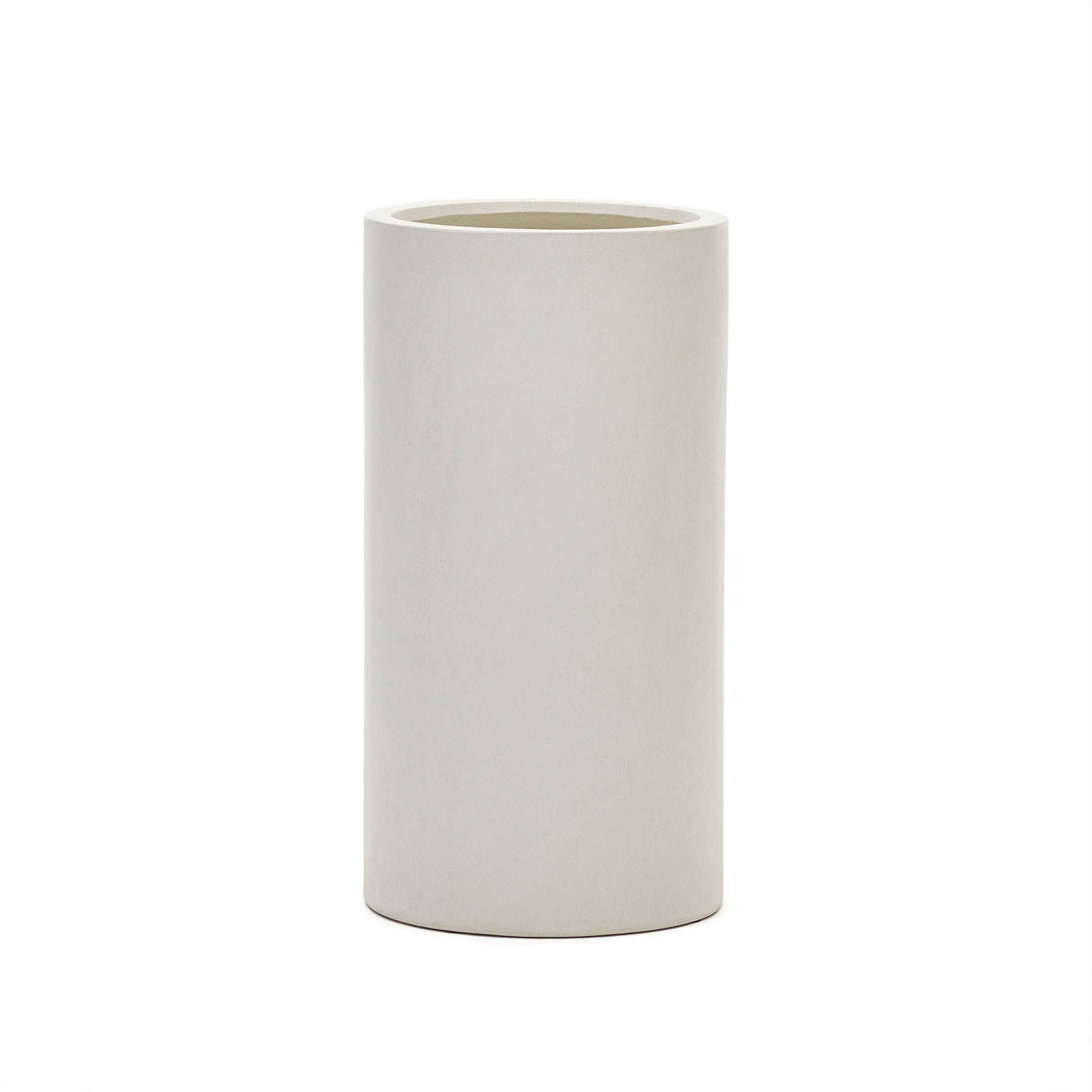 Aiguablava plant pot in white cement, Ø 42 cm - Product Image