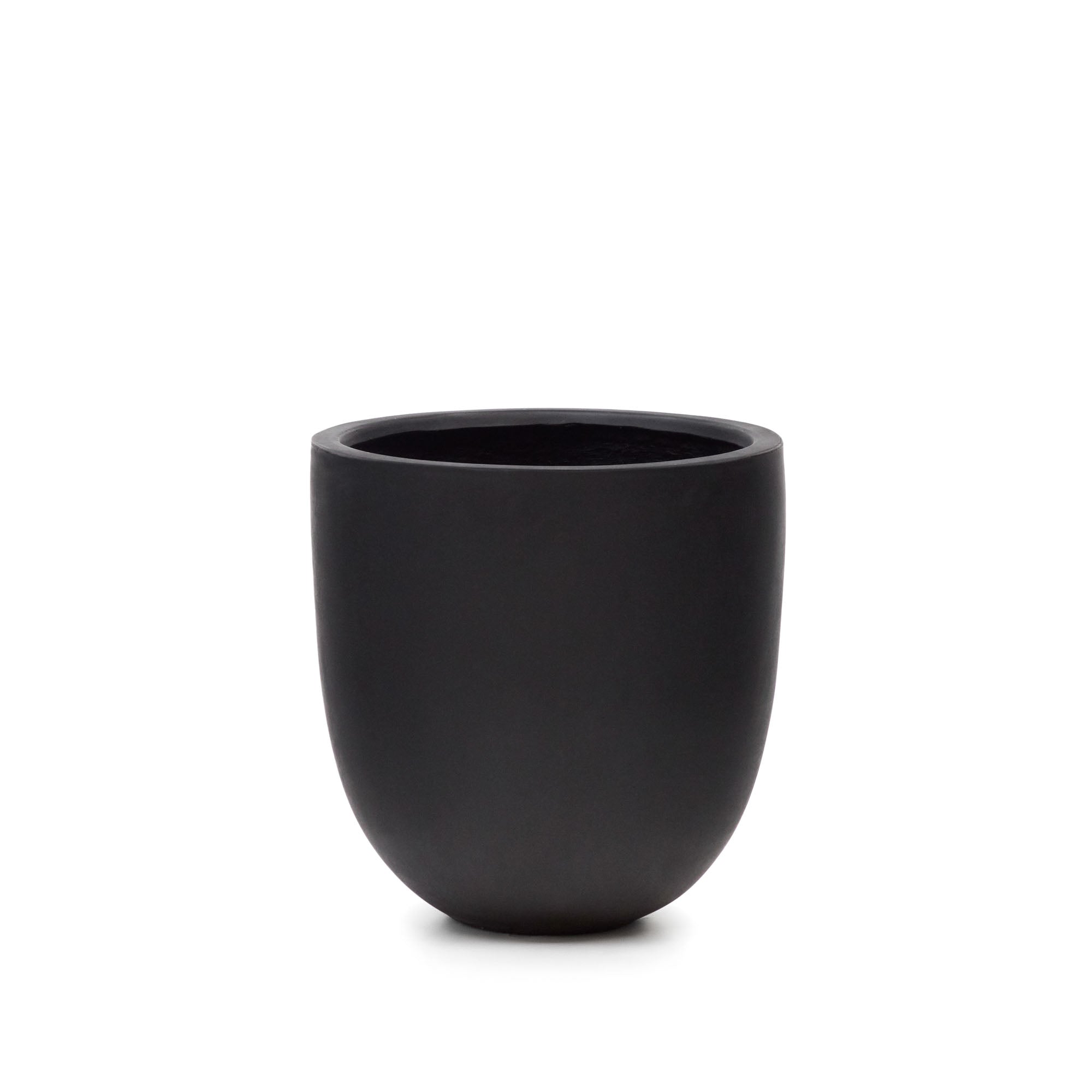 Aiguablava plant pot in black cement, Ø 56 cm - Product Image