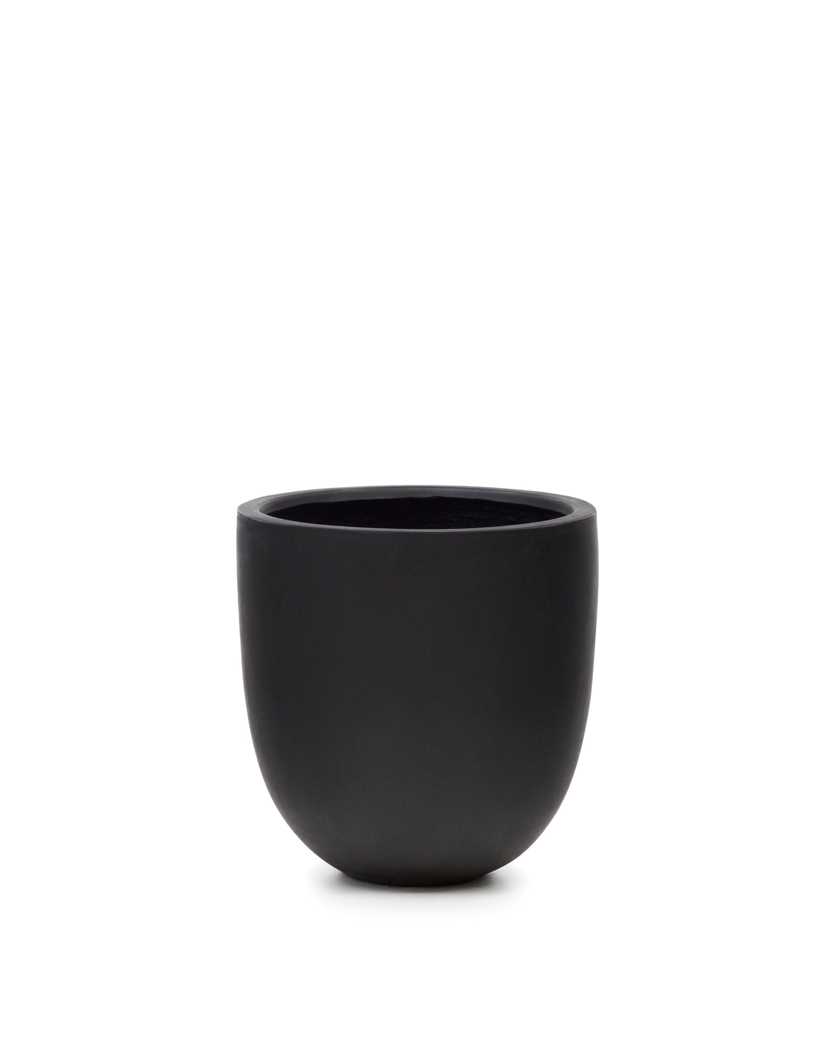 Aiguablava plant pot in black cement, Ø 56 cm - Product Image