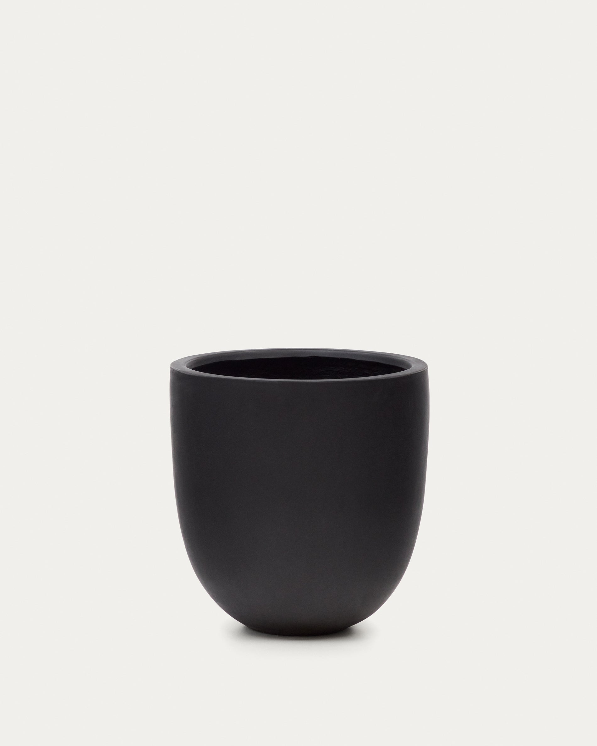 Aiguablava plant pot in black cement, Ø 56 cm - Product View