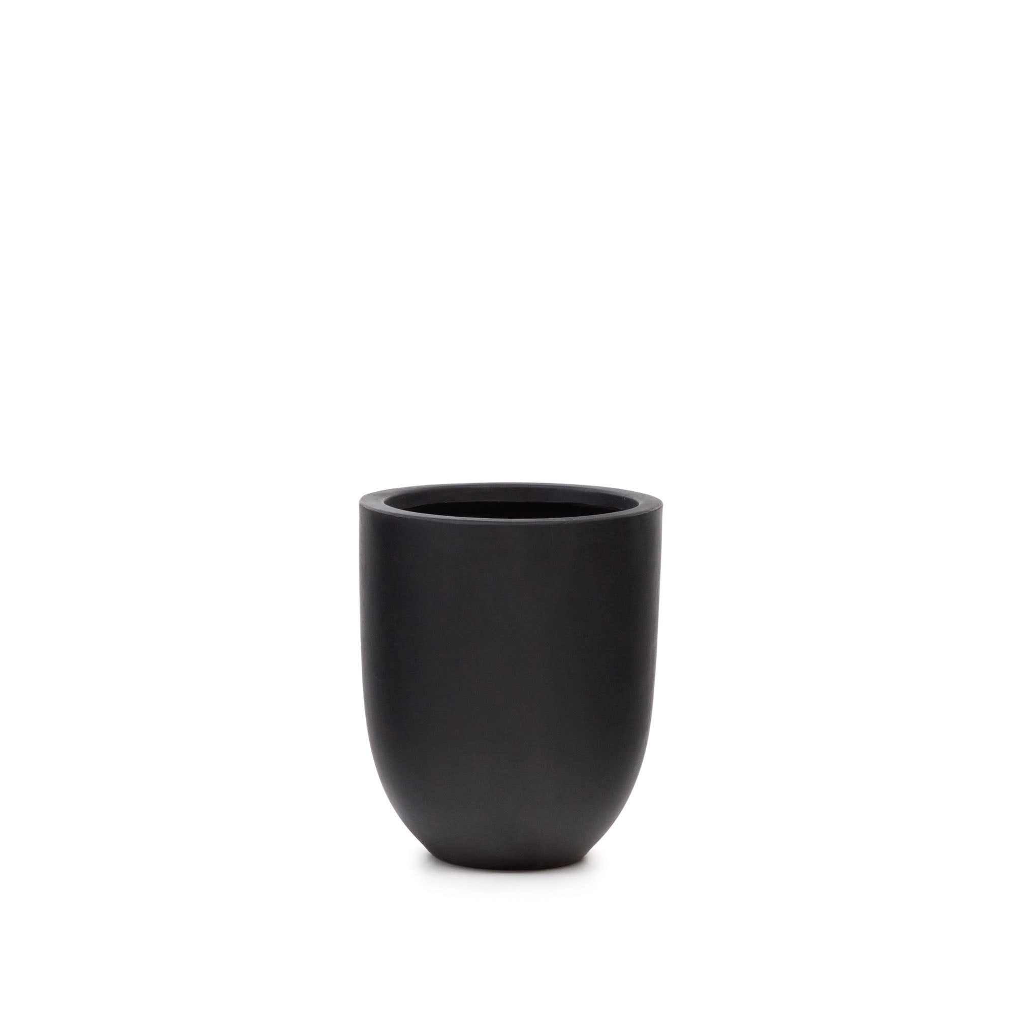 Aiguablava plant pot in black cement, Ø 39 cm - Product Image