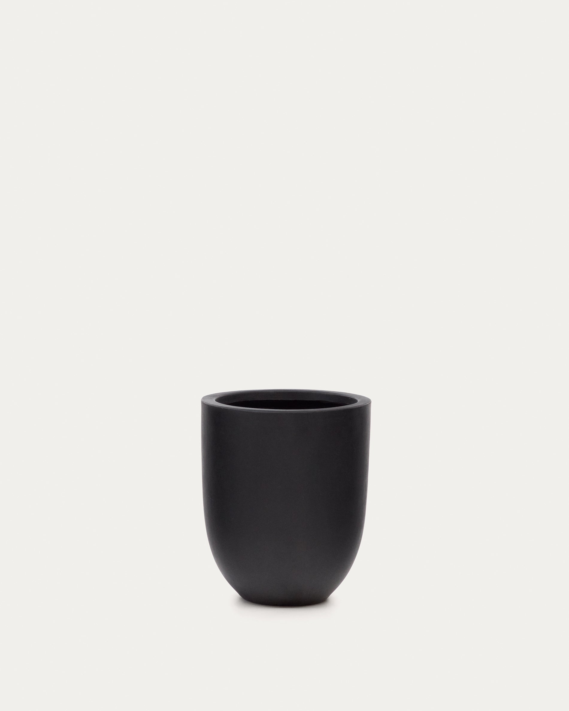 Aiguablava plant pot in black cement, Ø 39 cm - Product View