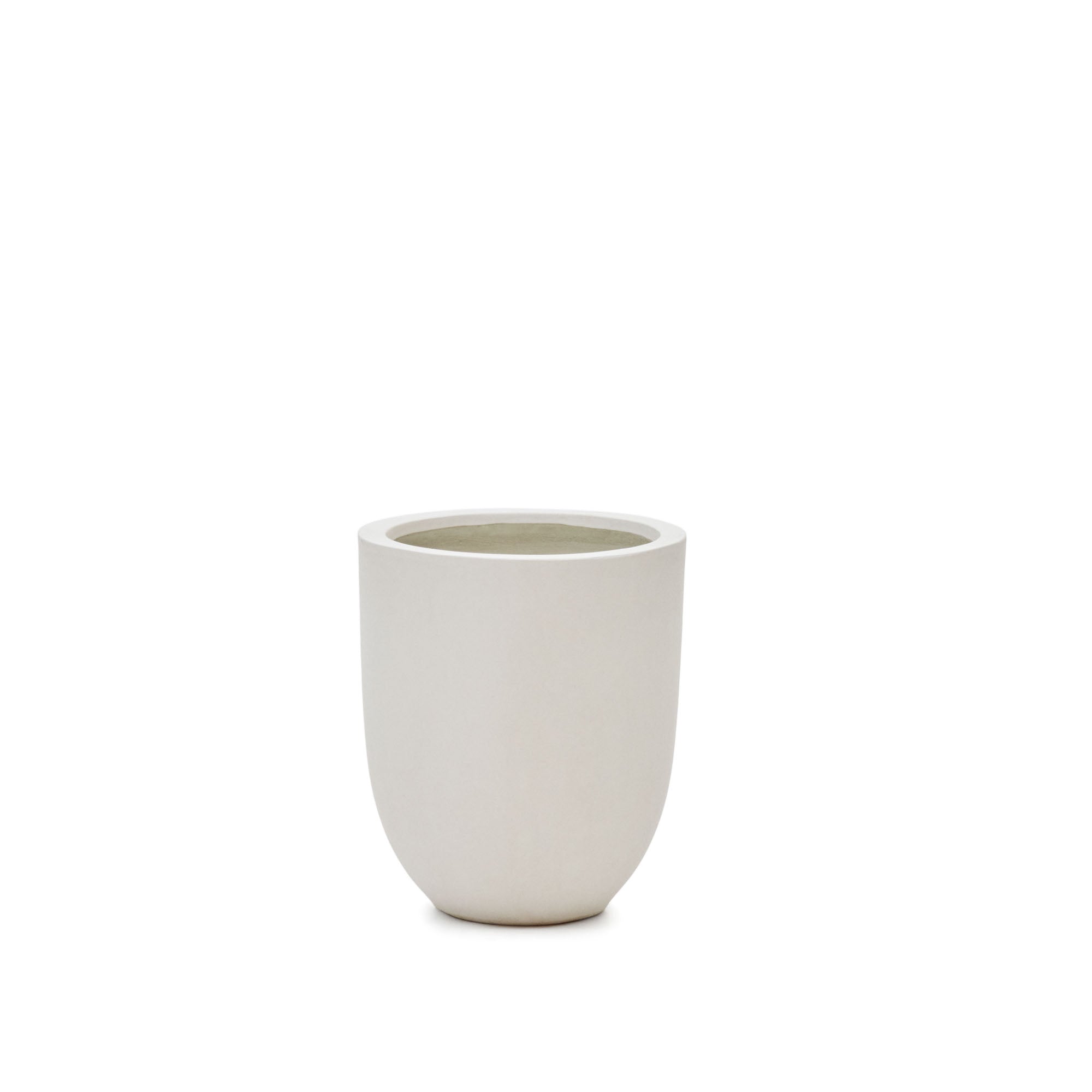 Aiguablava plant pot in white cement, Ø 39 cm - Product Image