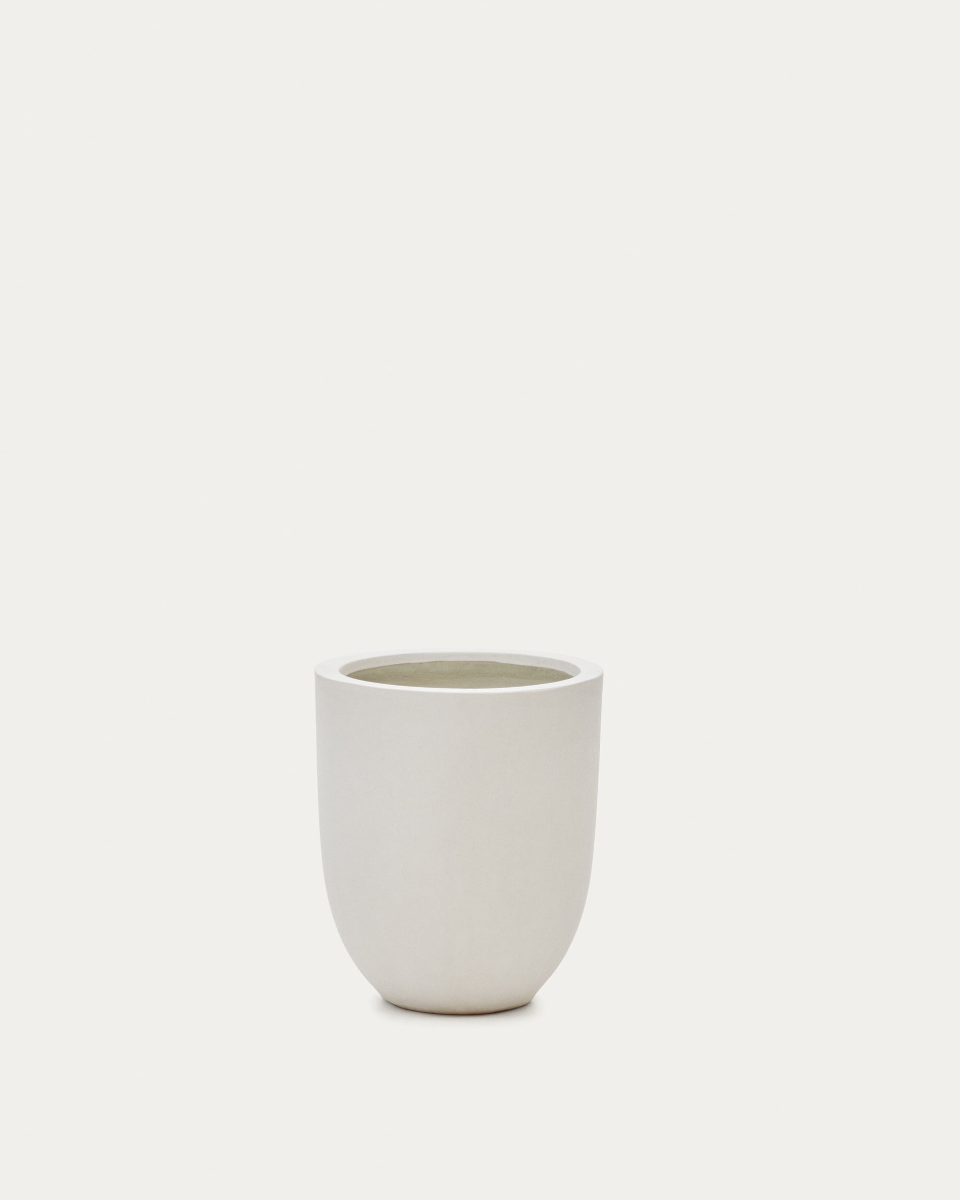Aiguablava plant pot in white cement, Ø 39 cm - Product View