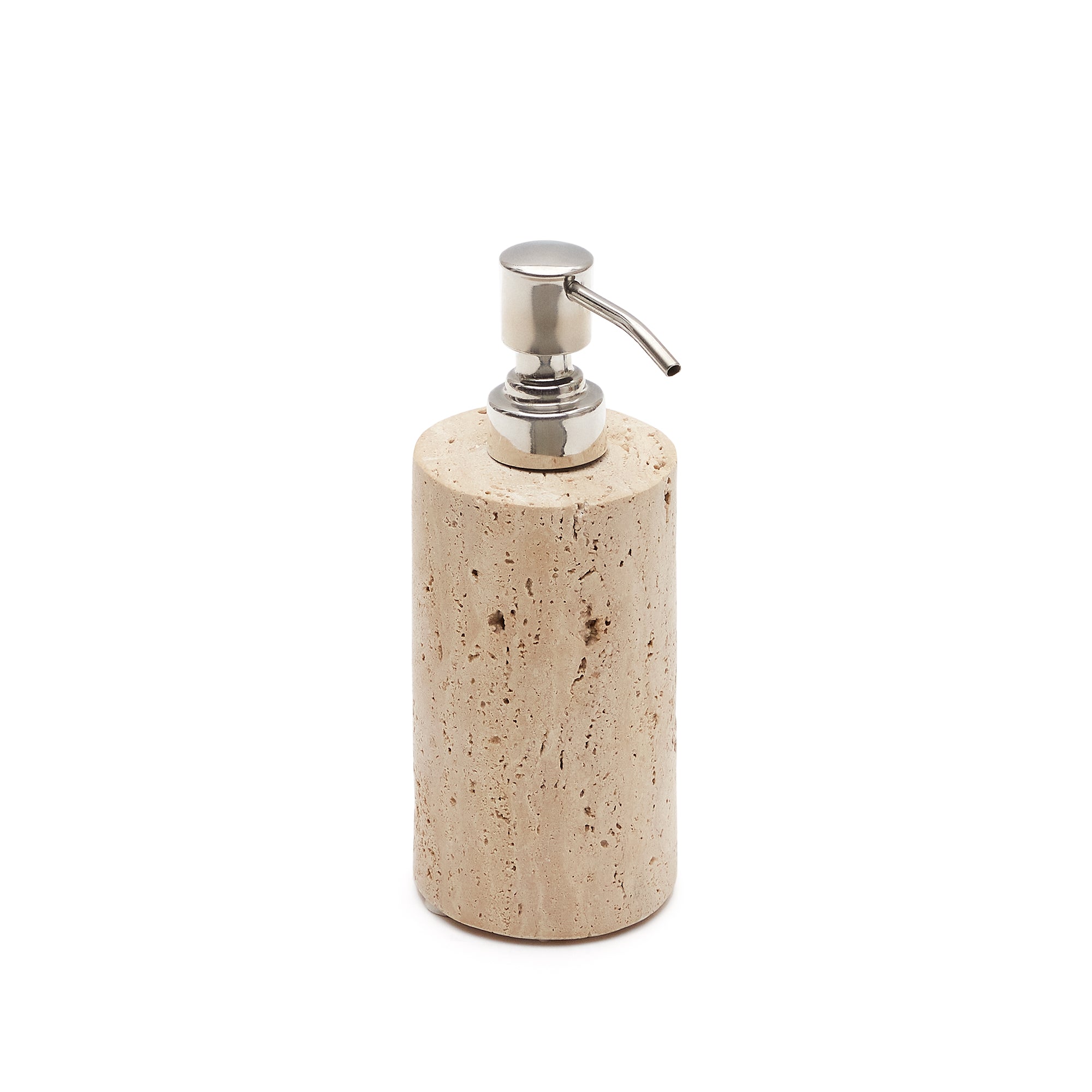 Macre beige travertine soap dispenser - Product Image