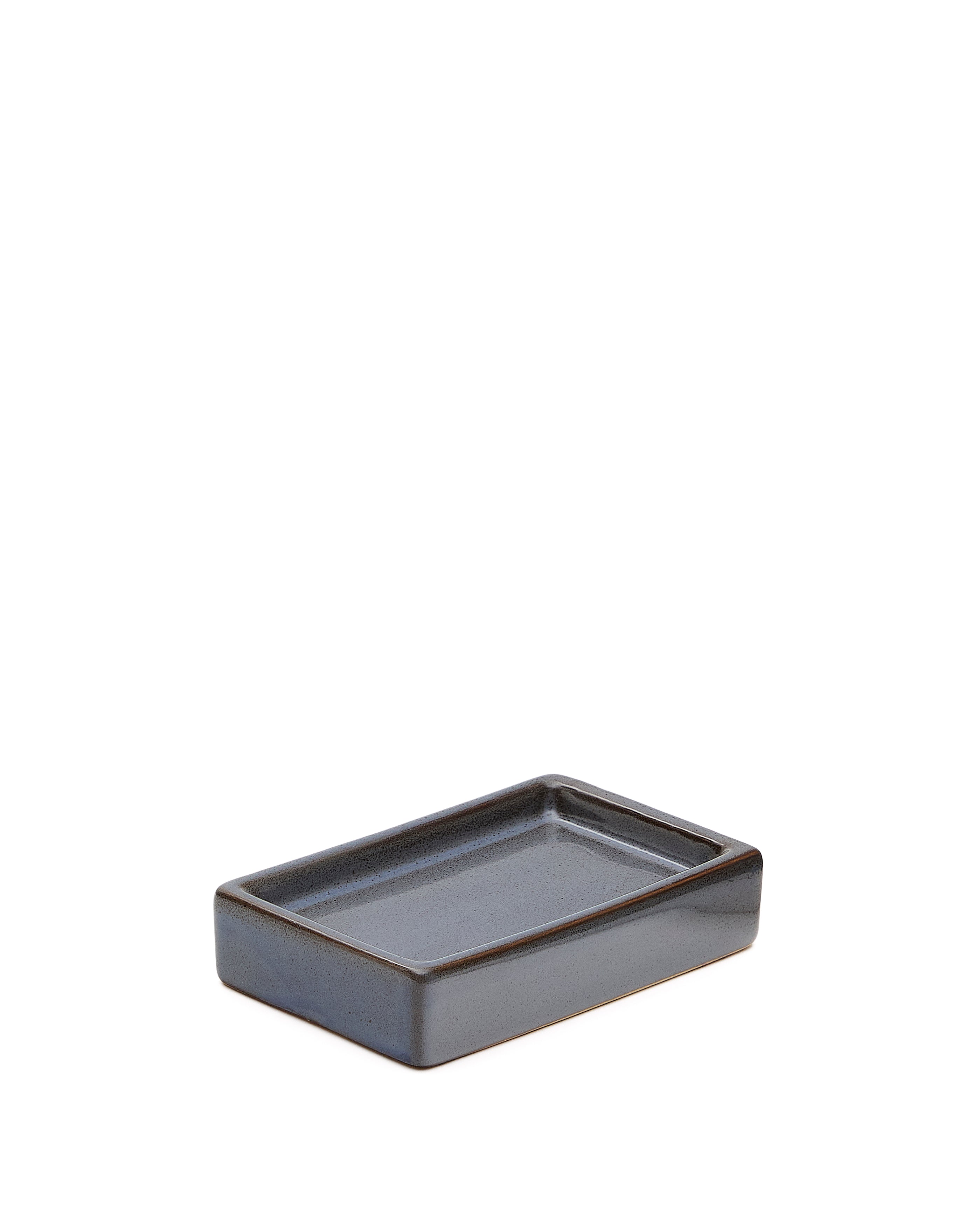 Silvet Soap Dish made of Gray Stoneware - Product Image