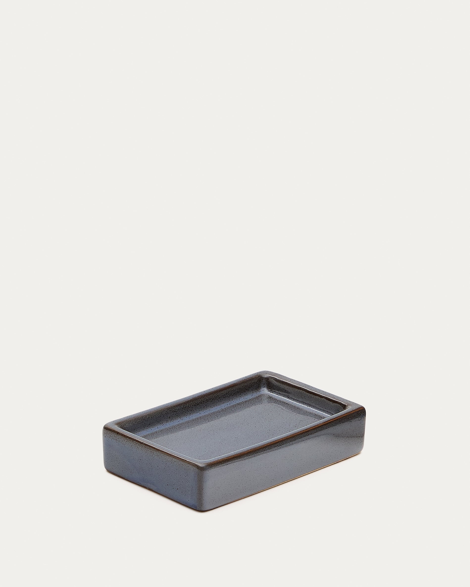 Silvet Soap Dish made of Gray Stoneware - Product View