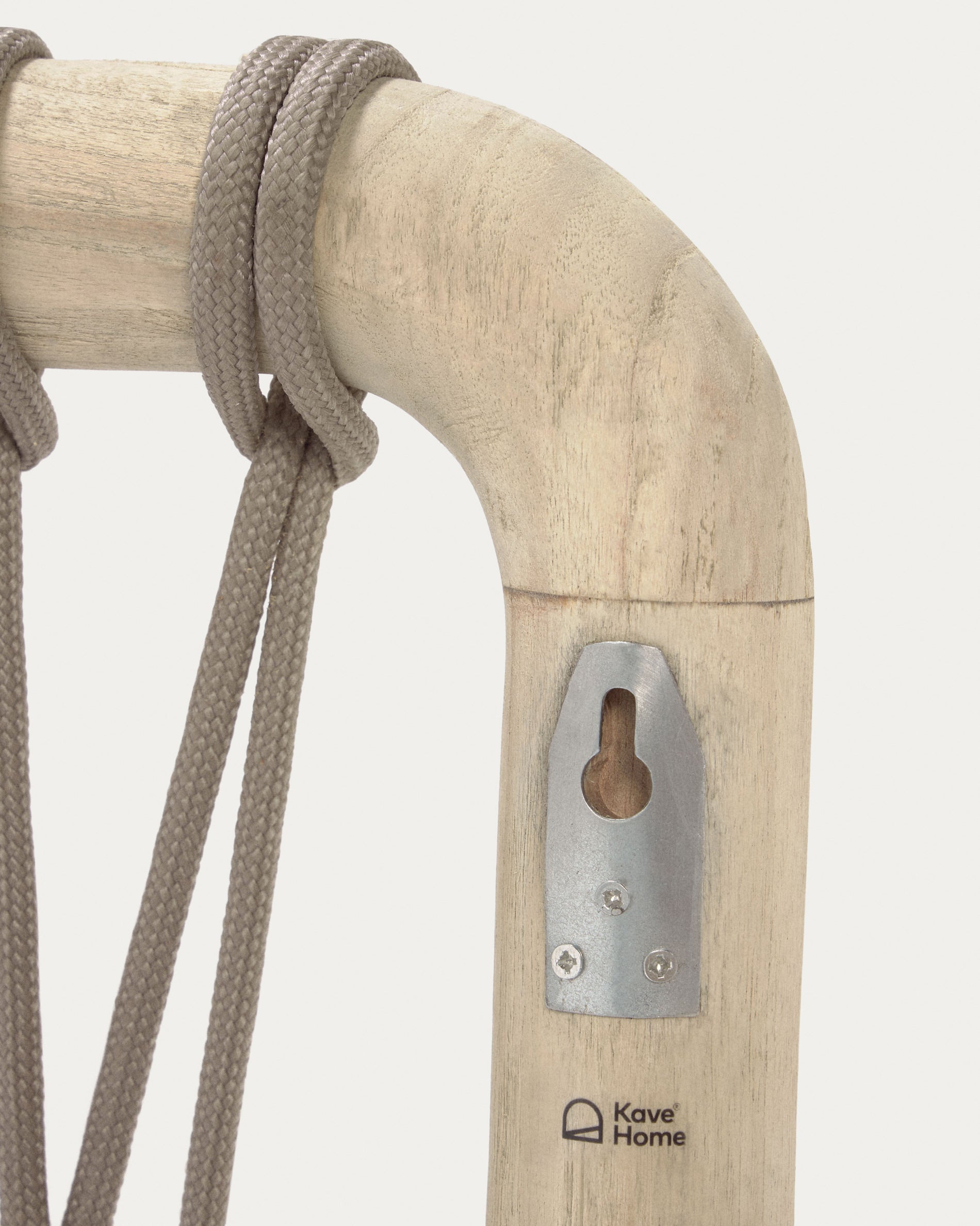 Aberash solid white cedarwood and grey cord headboard, for 160 cm beds - Detail
