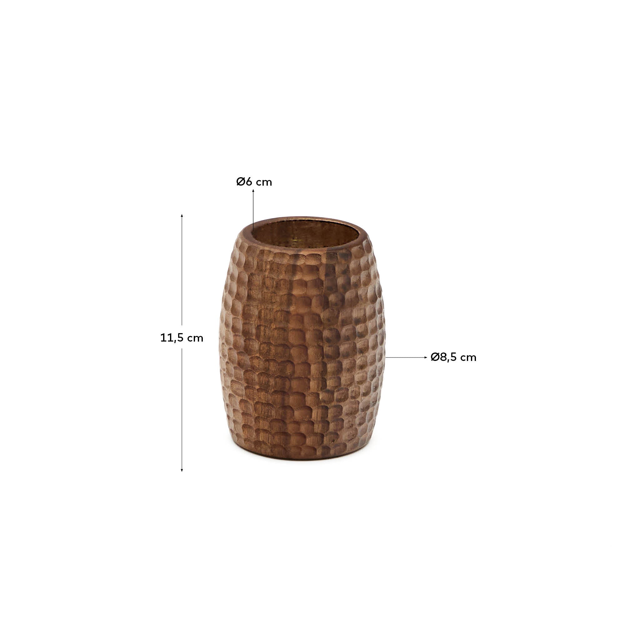 Fraz acacia wood toothbrush holder FSC 100% - Measurements