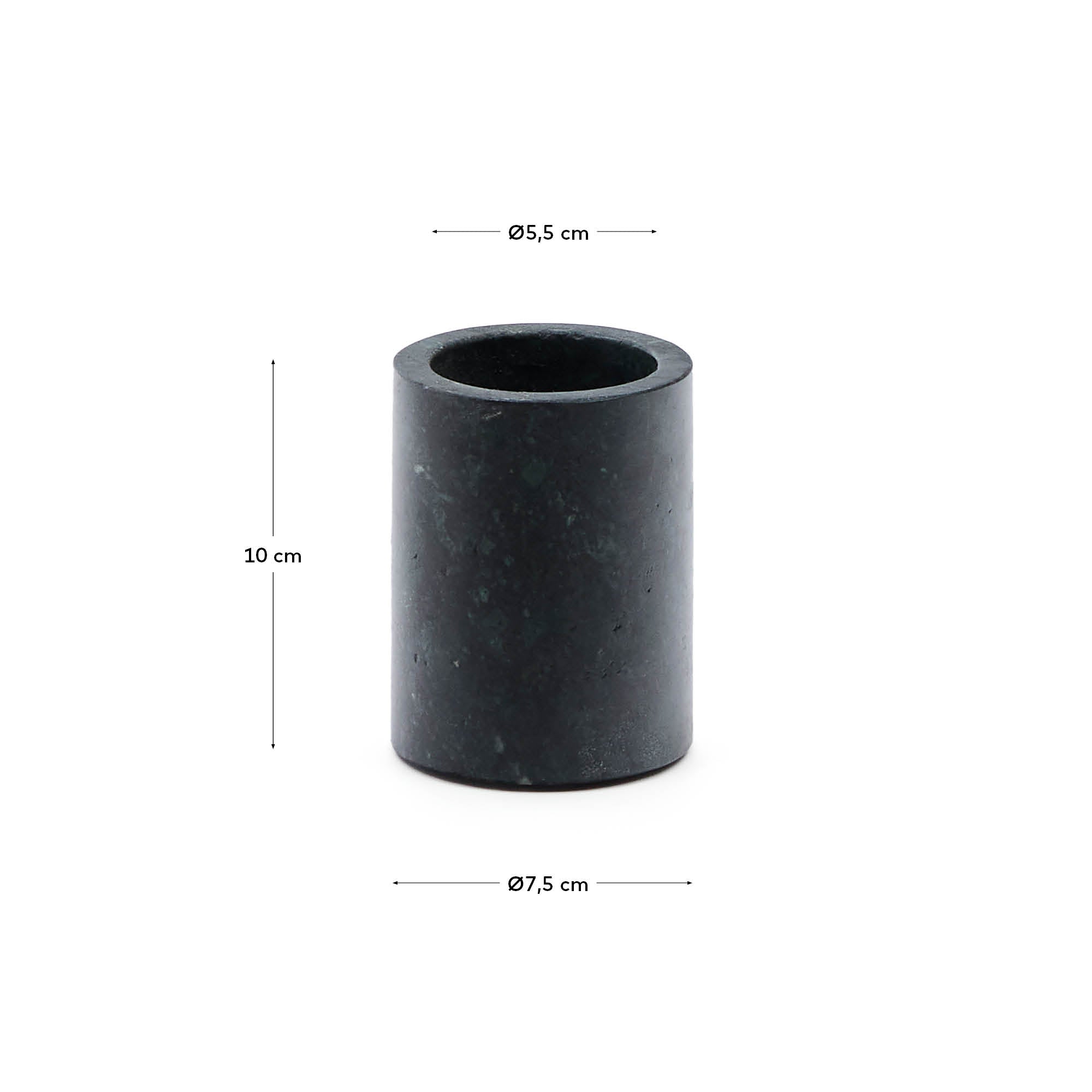 Elenei green marble toothbrush holder - Measurements