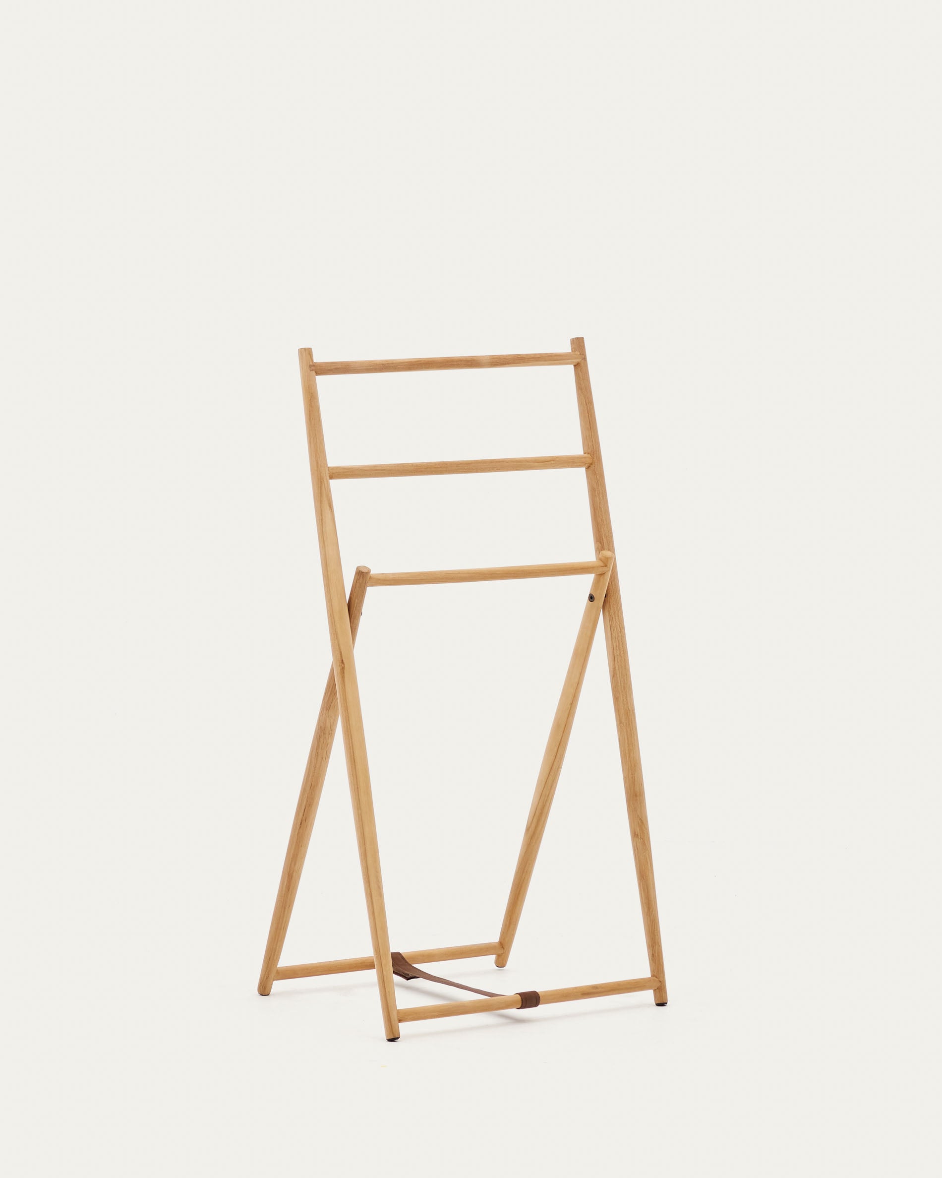 Roxana towel rack in solid teak, 50 x 95 cm - Product View