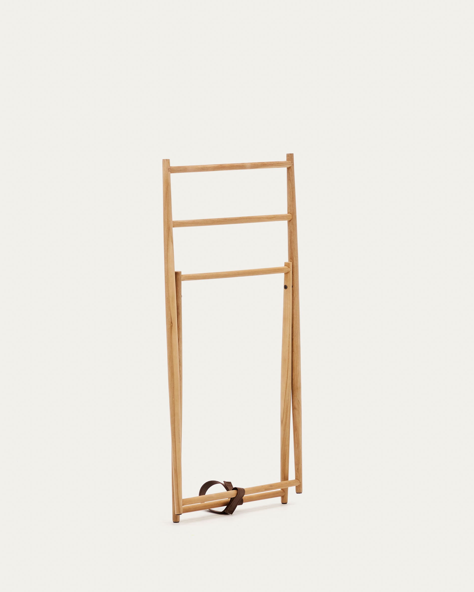 Roxana towel rack in solid teak, 50 x 95 cm - Product View