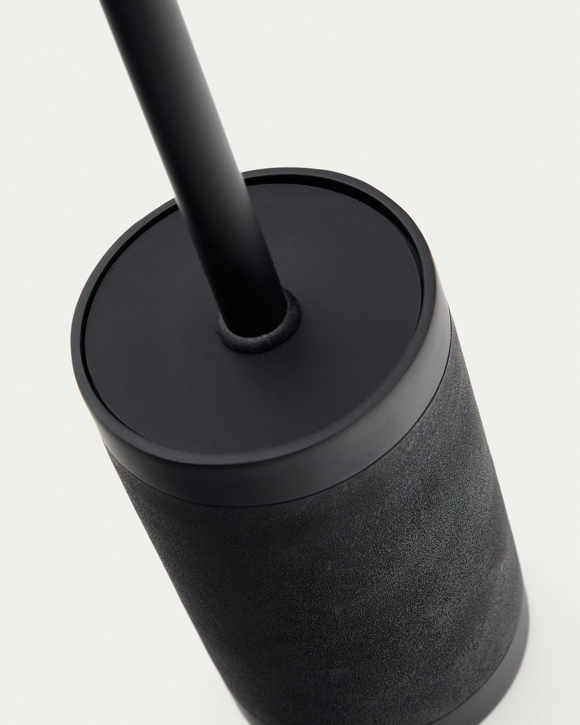 Black Polyresin Sisel Toilet Brush - Detail