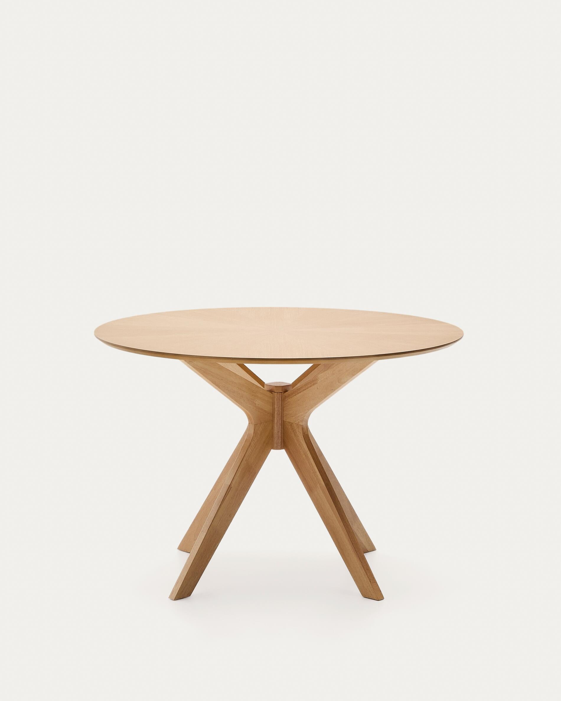 Naanim round table in oak veneer, Ø 100 cm - Product View