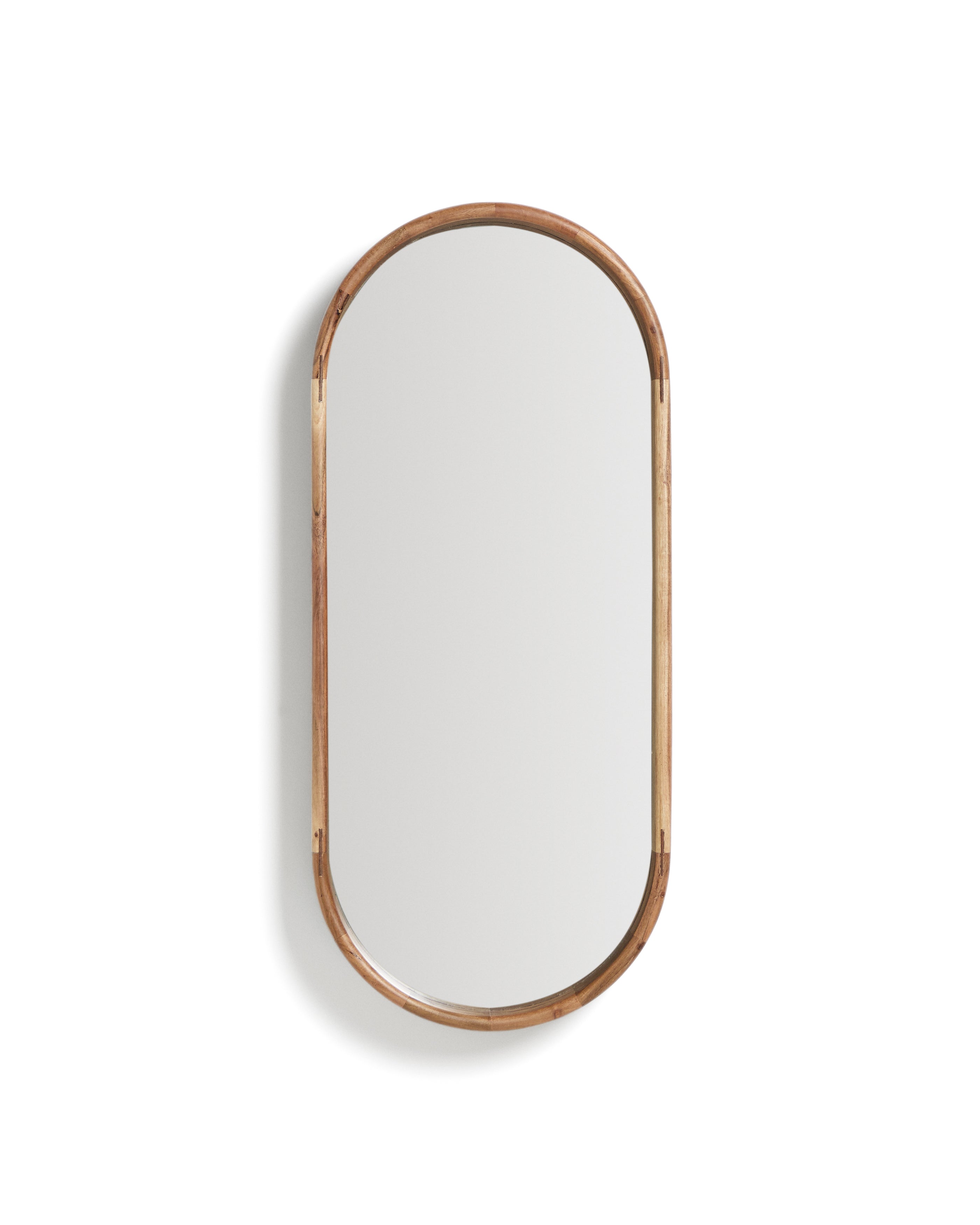 Berale acacia wood mirror 76 x 33cm - Product Image