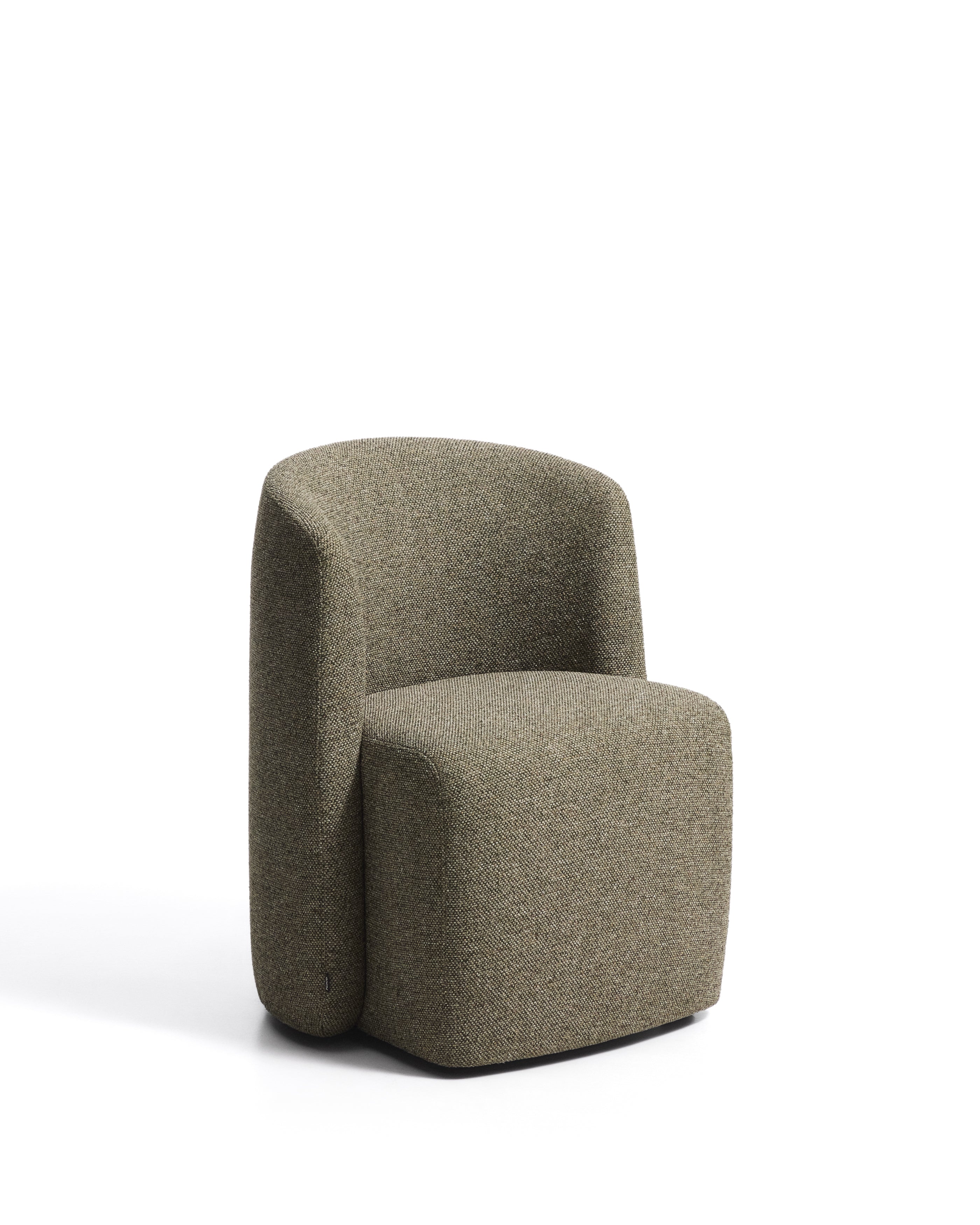 Corvena chair in olive green chenille FSC Mix Credit - Product Image