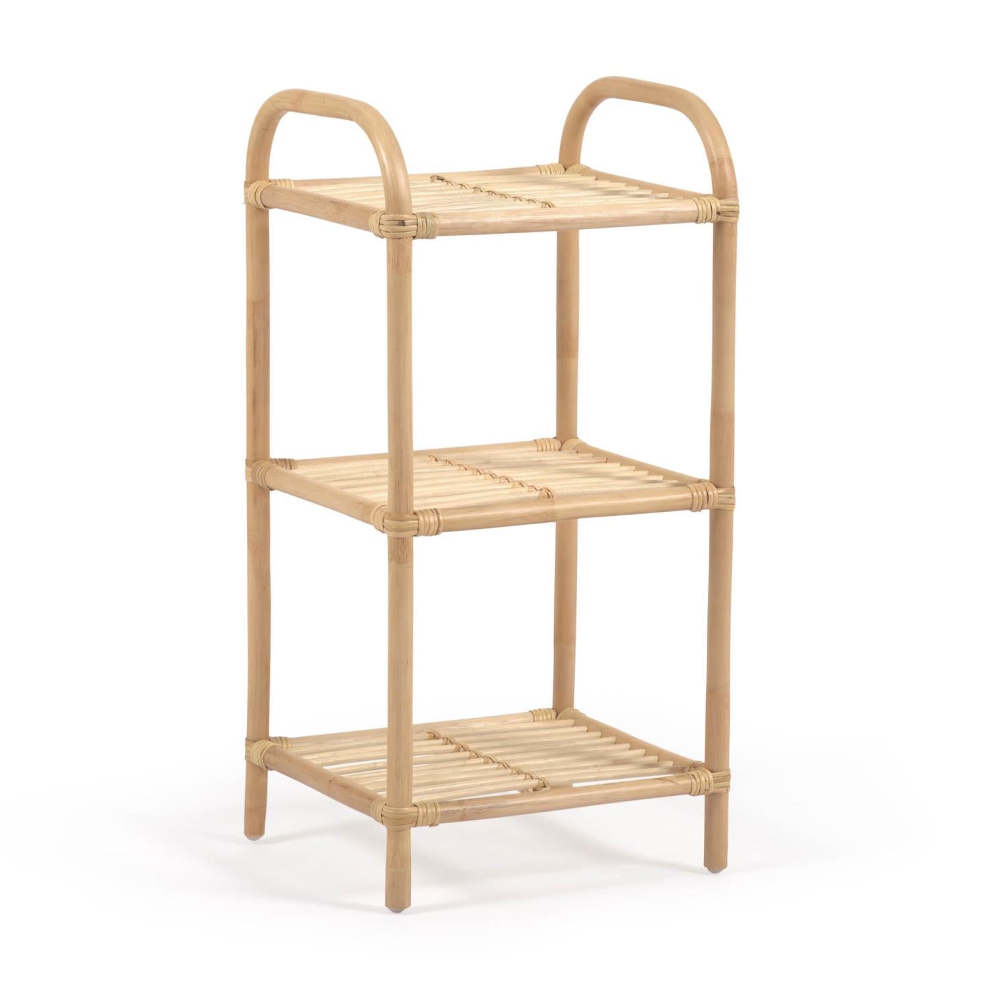 Ormela rattan shelving unit with natural finish, 40 x 80 cm - Product Image