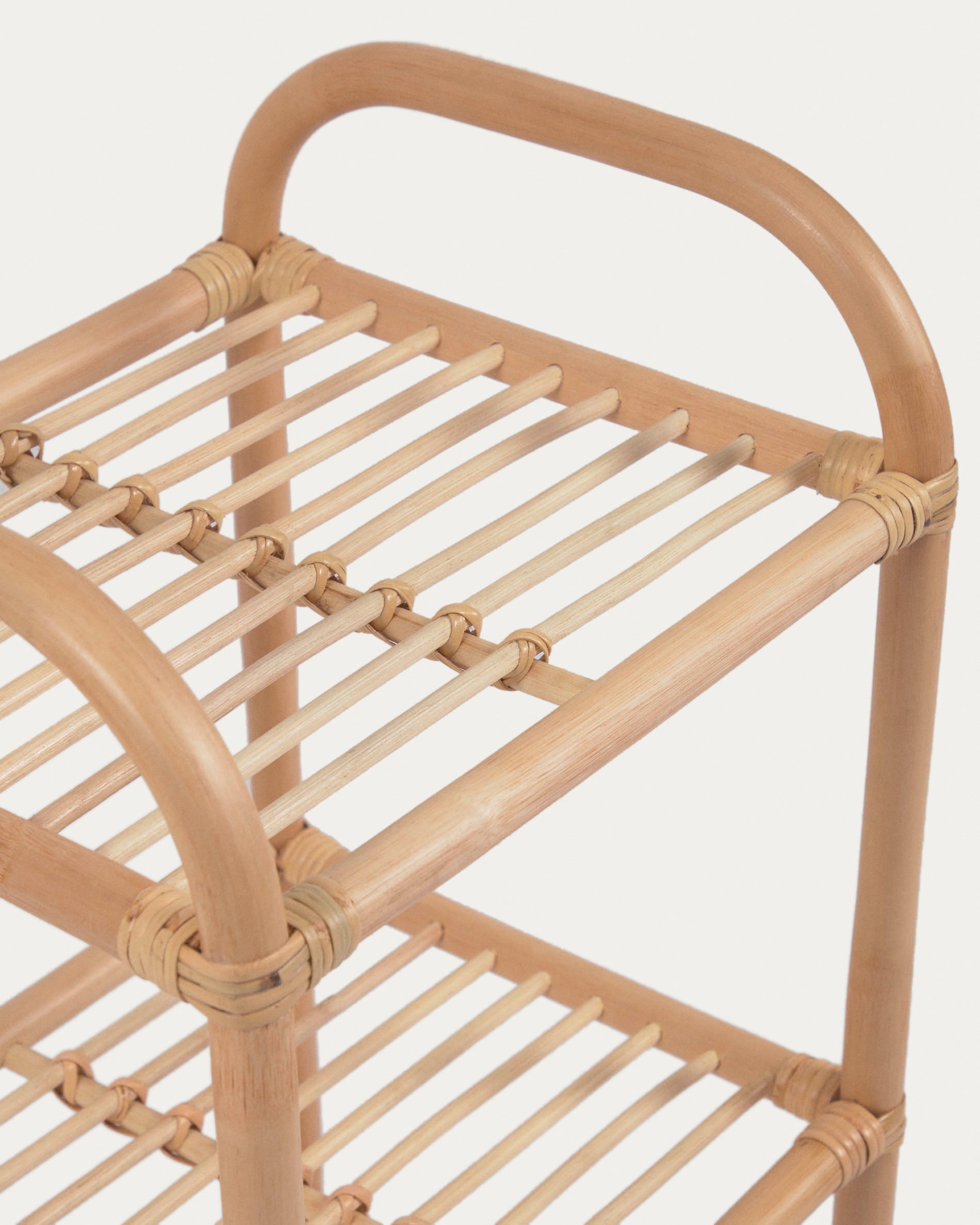 Ormela rattan shelving unit with natural finish, 40 x 80 cm - Detail